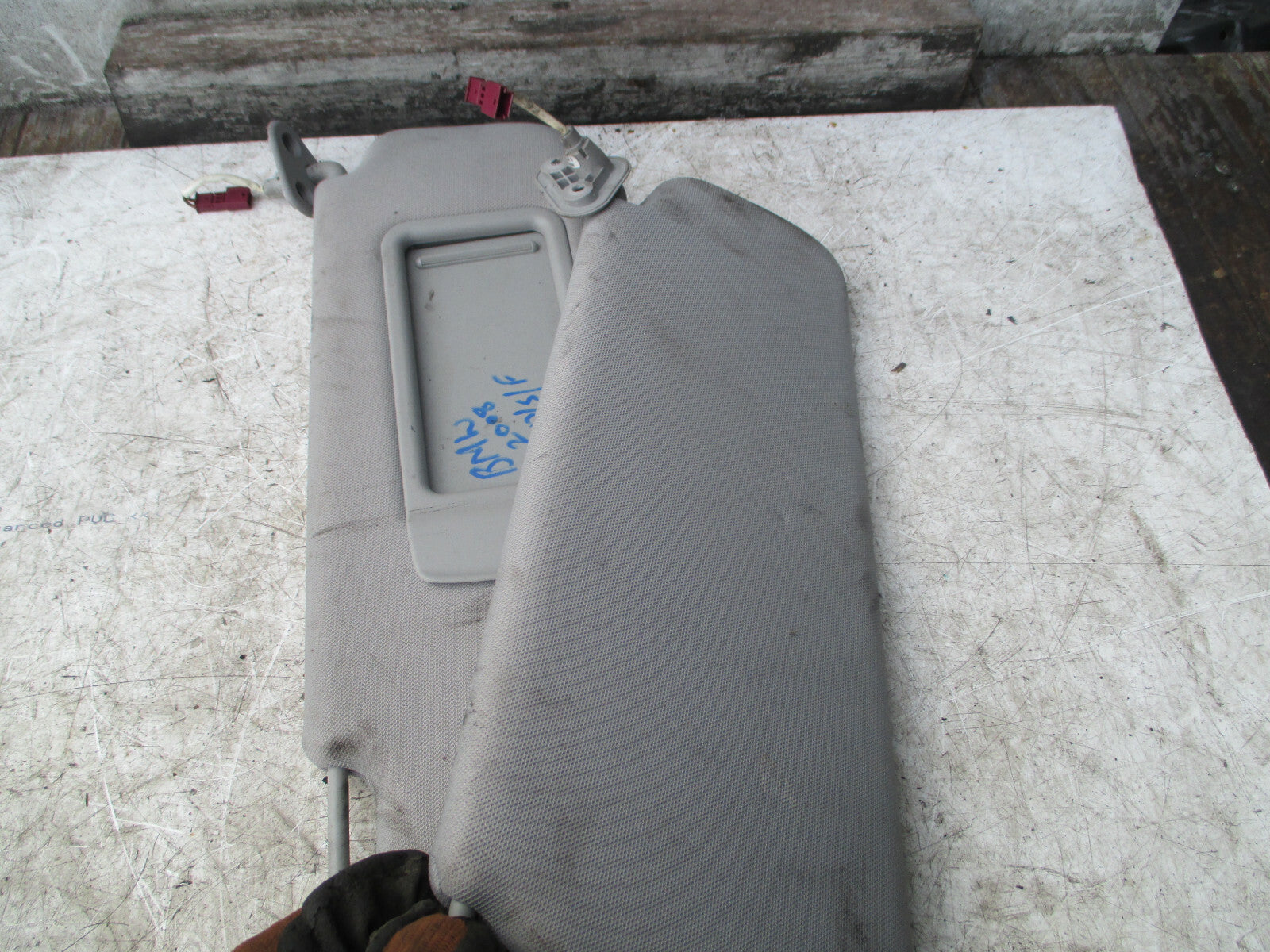 BMW 3 SERIES E90 2008 FRONT DRIVER PASSENGER SUN VISOR