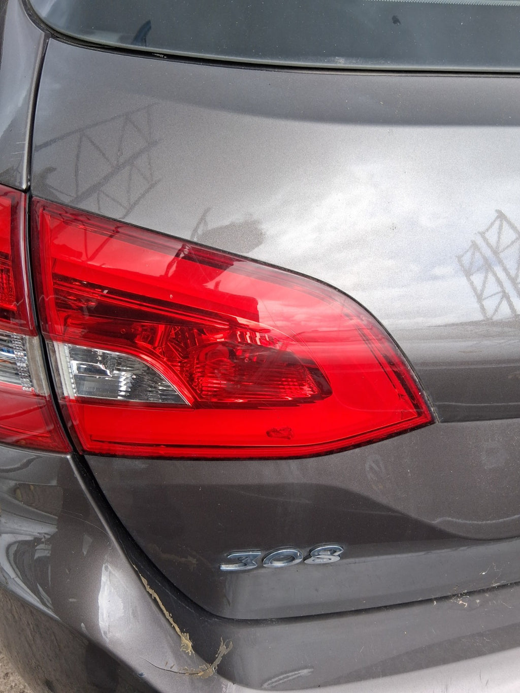 2015 PEUGEOT 308 MK2 ESTATE NSR DRIVER SIDE REAR LEFT INNER TAIL LIGHT