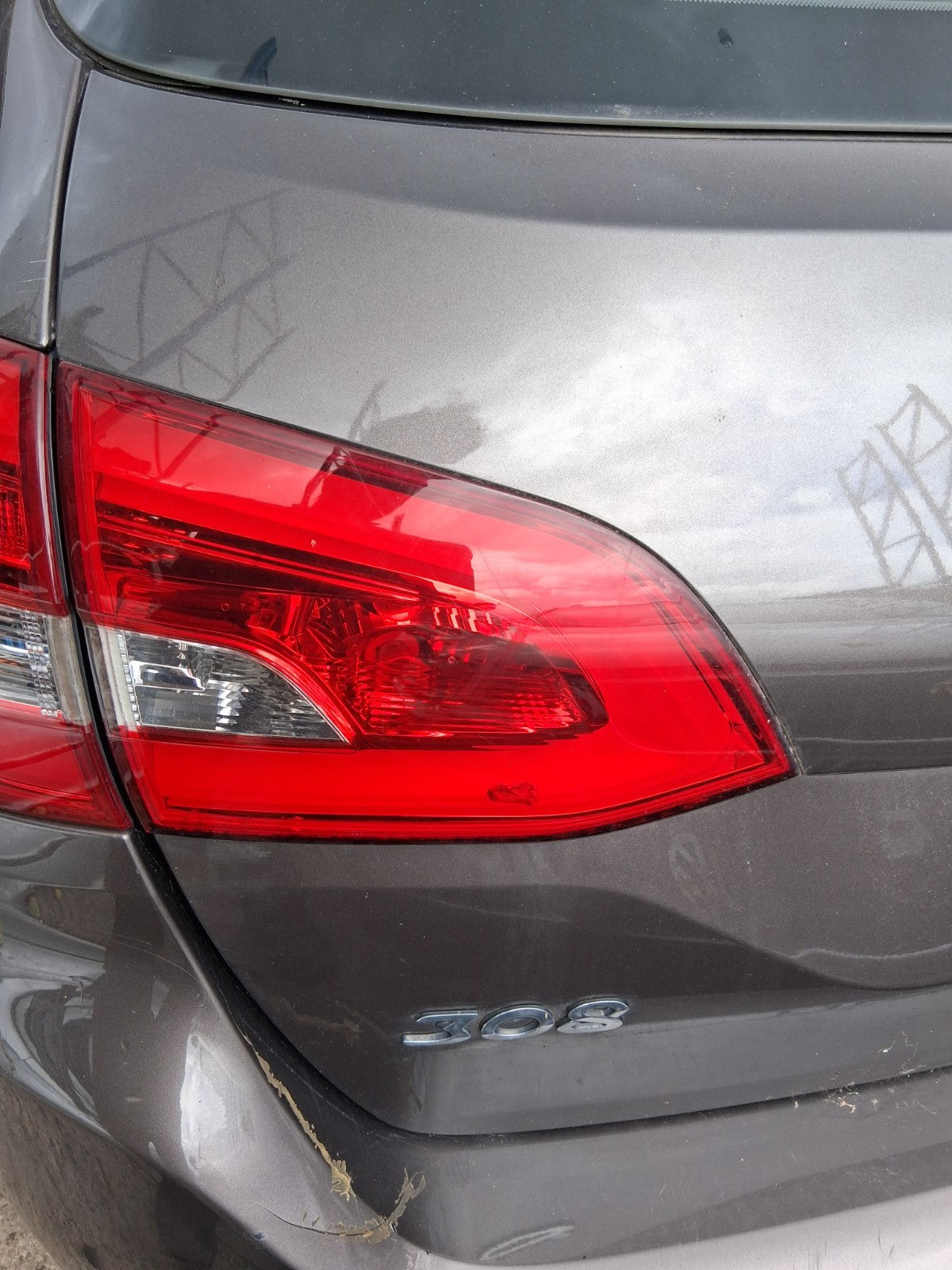 2015 PEUGEOT 308 MK2 ESTATE NSR DRIVER SIDE REAR LEFT INNER TAIL LIGHT