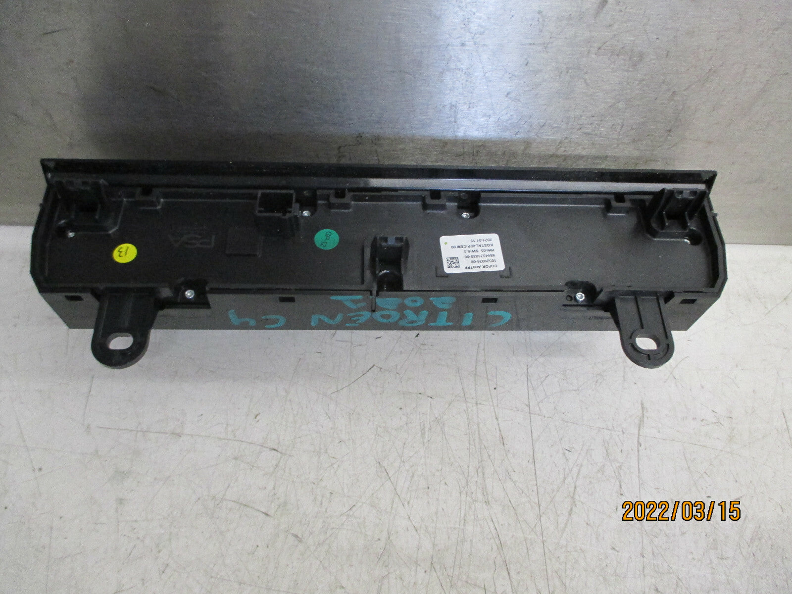 CITROEN C4 MK3 2021 HEATER AC CLIMATE CONTROL SWITCH PANEL 9844375880