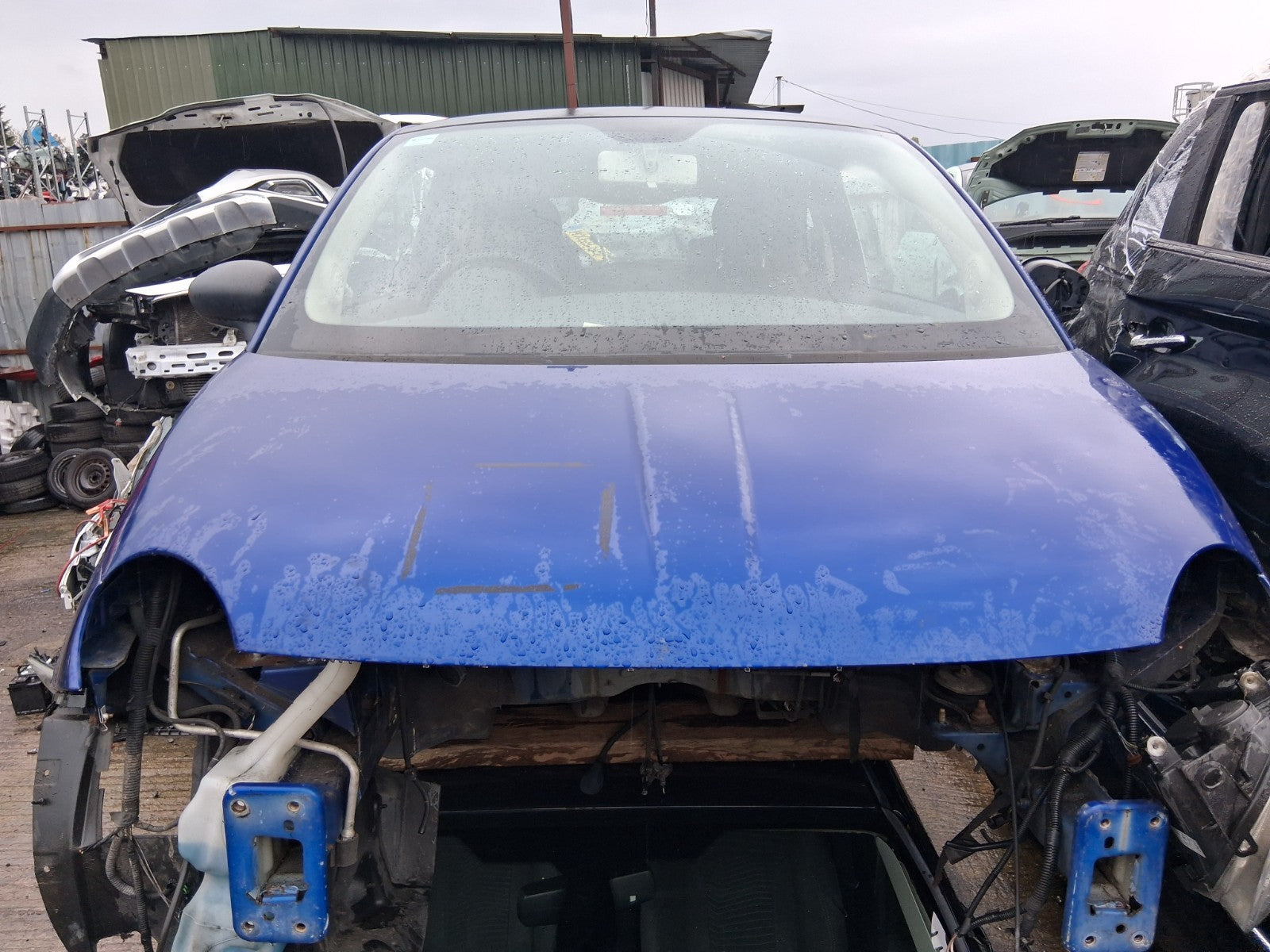 2010 FIAT 500 LOUNGE MK1 FRONT BONNET HOOD PANEL BLU MAGNETICO 599/A