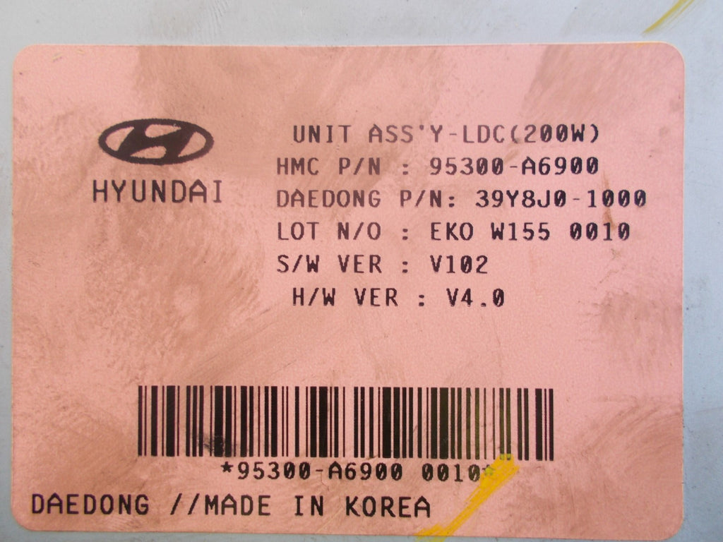 HYUNDAI I30 GD (MK2) VOLTAGE STABILISER ECU MODULE 95300-A6900 39Y8J0-1000