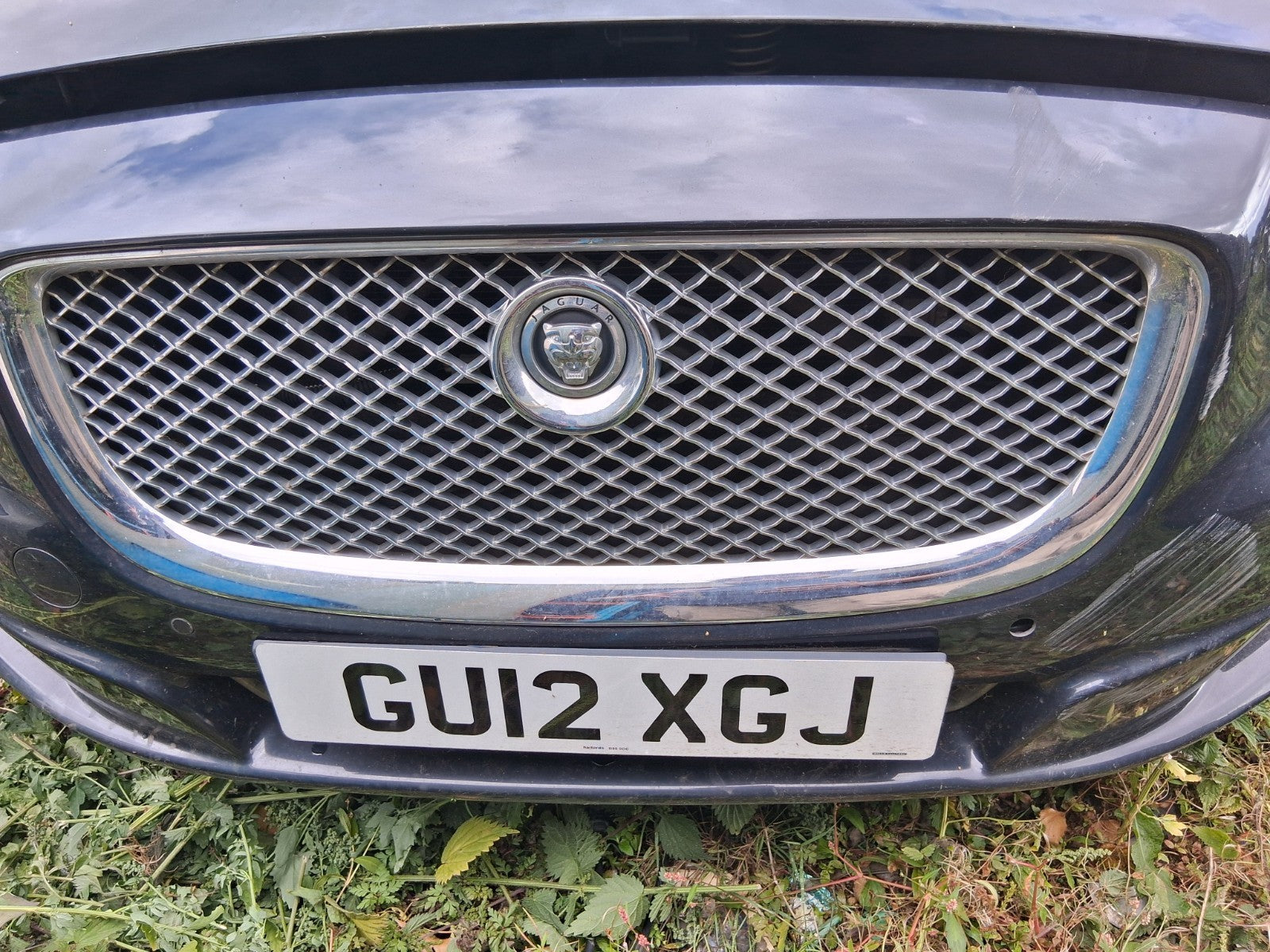 2012 JAGUAR XJ X351 FRONT COMPLETE BUMPER BLACK MIDNIGHT BLACK MET PEF