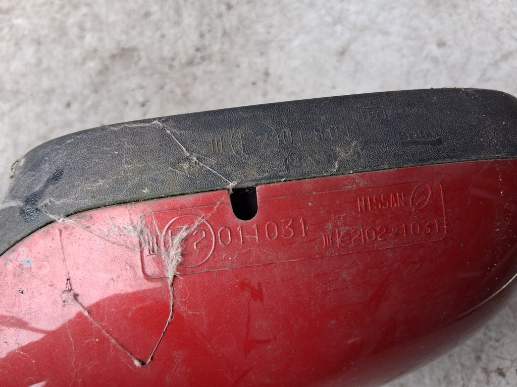 NISSAN MICRA 2006 K12 1.2 PETROL OS DRIVER SIDE RIGHT WING MIRROR RED E2011031