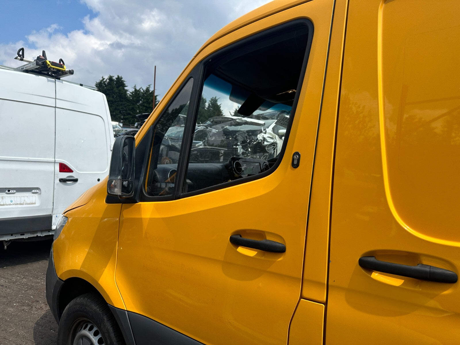 2019 MERCEDES SPRINTER W907 NSF PASSENGER SIDE FRONT DOOR BARE ORANGE