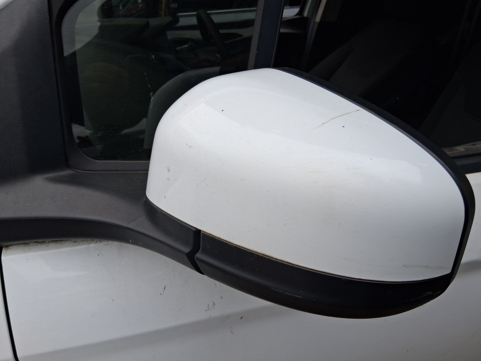 2015 FORD TRANSIT COURIER MK1 NSF PASSENGER FRONT MANUALFOLD WING MIRROR WHITE