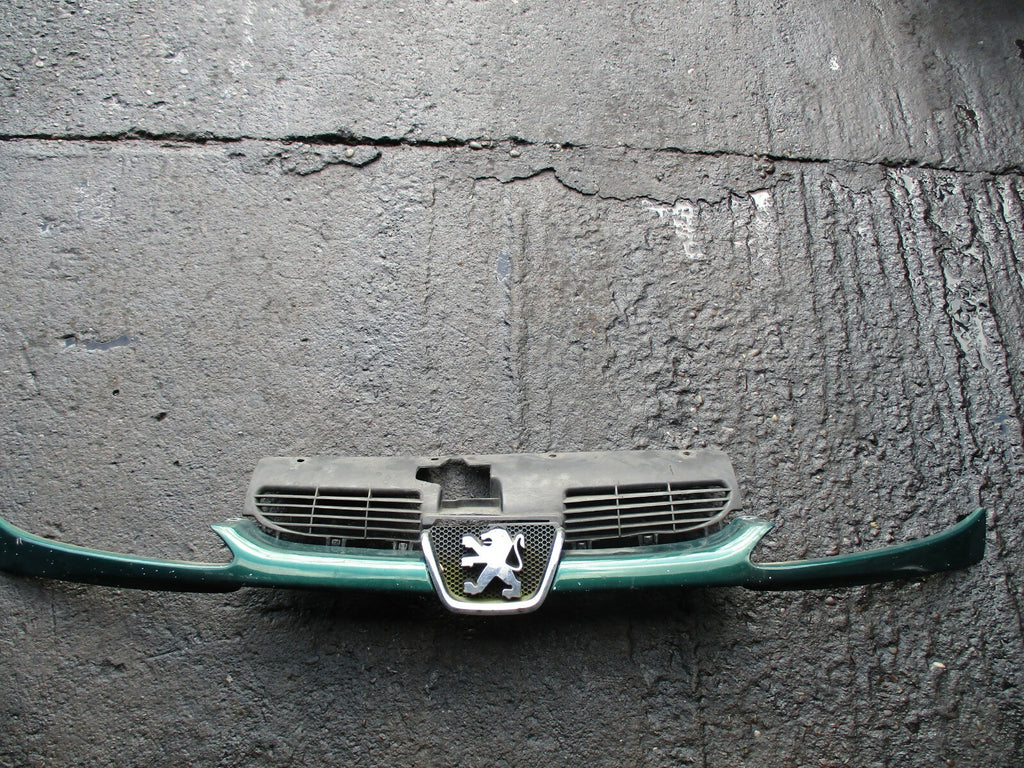 PEUGEOT 206 FRONT UPPER BUMPER GRILL & BADGE EMBLEM GREEN