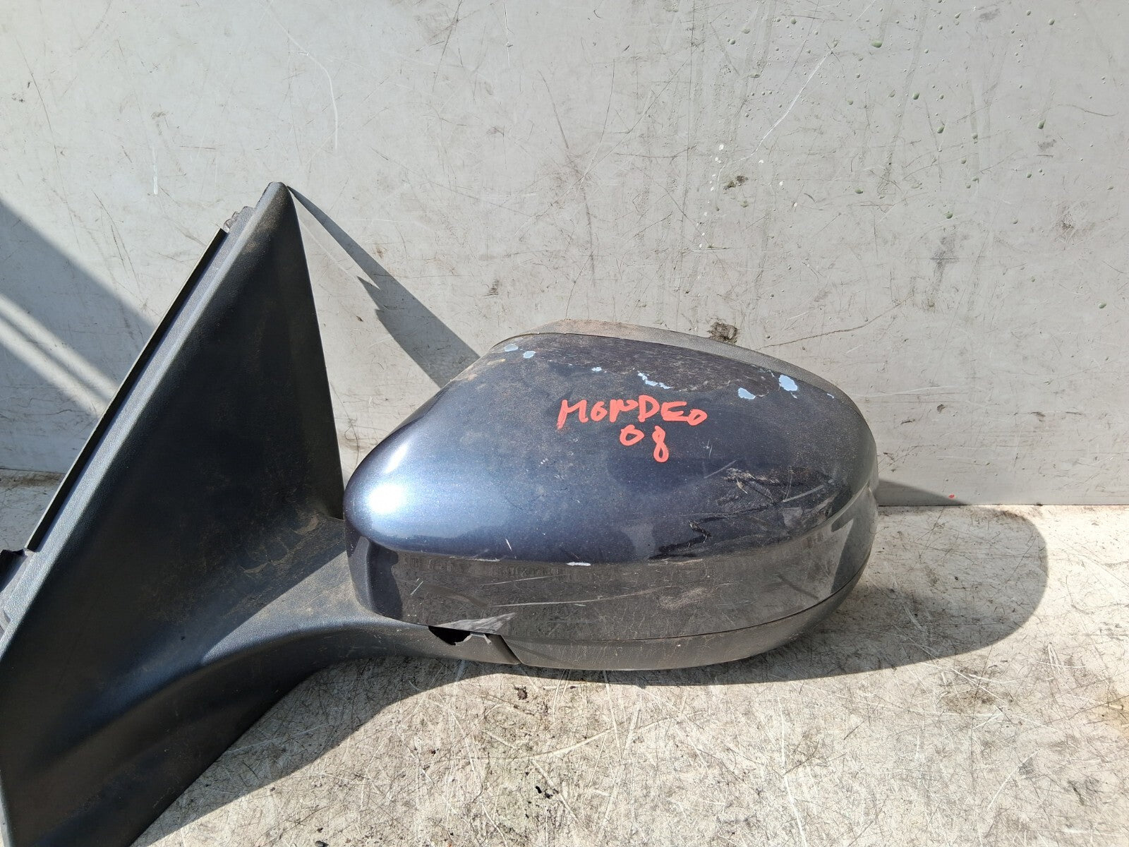 FORD MONDEO MK4 2008 NS PASSENGER SIDE LEFT WING MIRROR BLUE 024384