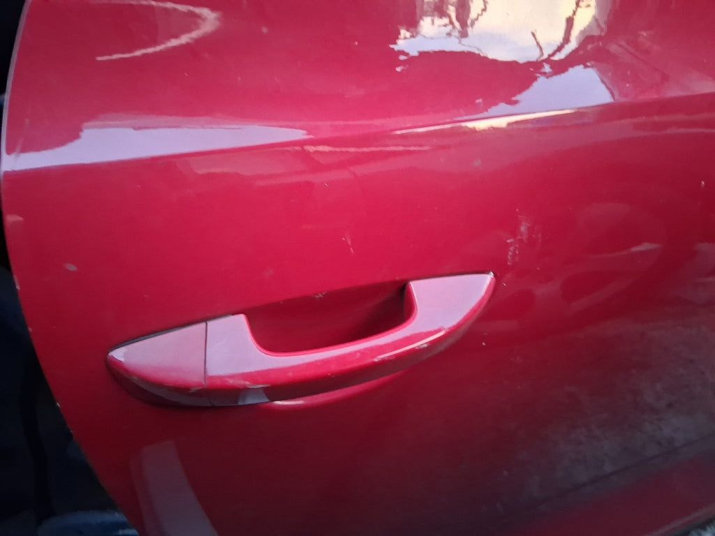 2014 VW VOLKSWAGEN SCIROCCO MK3 OS DRIVER SIDE EXTERIOR DOOR HANDLE RED