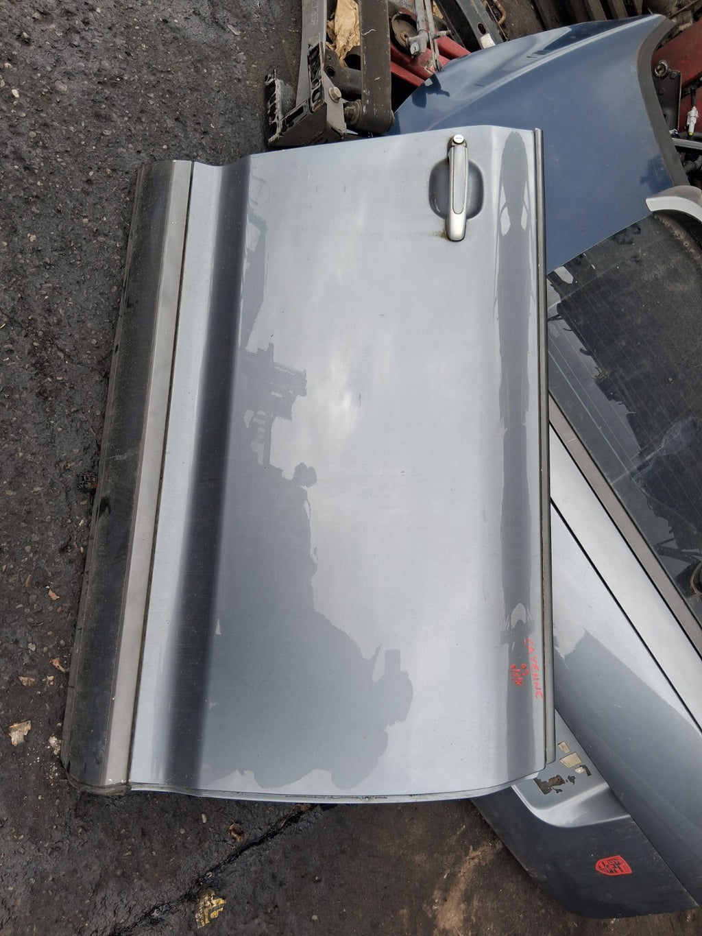 2003 PORSCHE CAYENNE MK1 OSF DRIVER SIDE FRONT DOOR BARE TITAN GREY D7Z