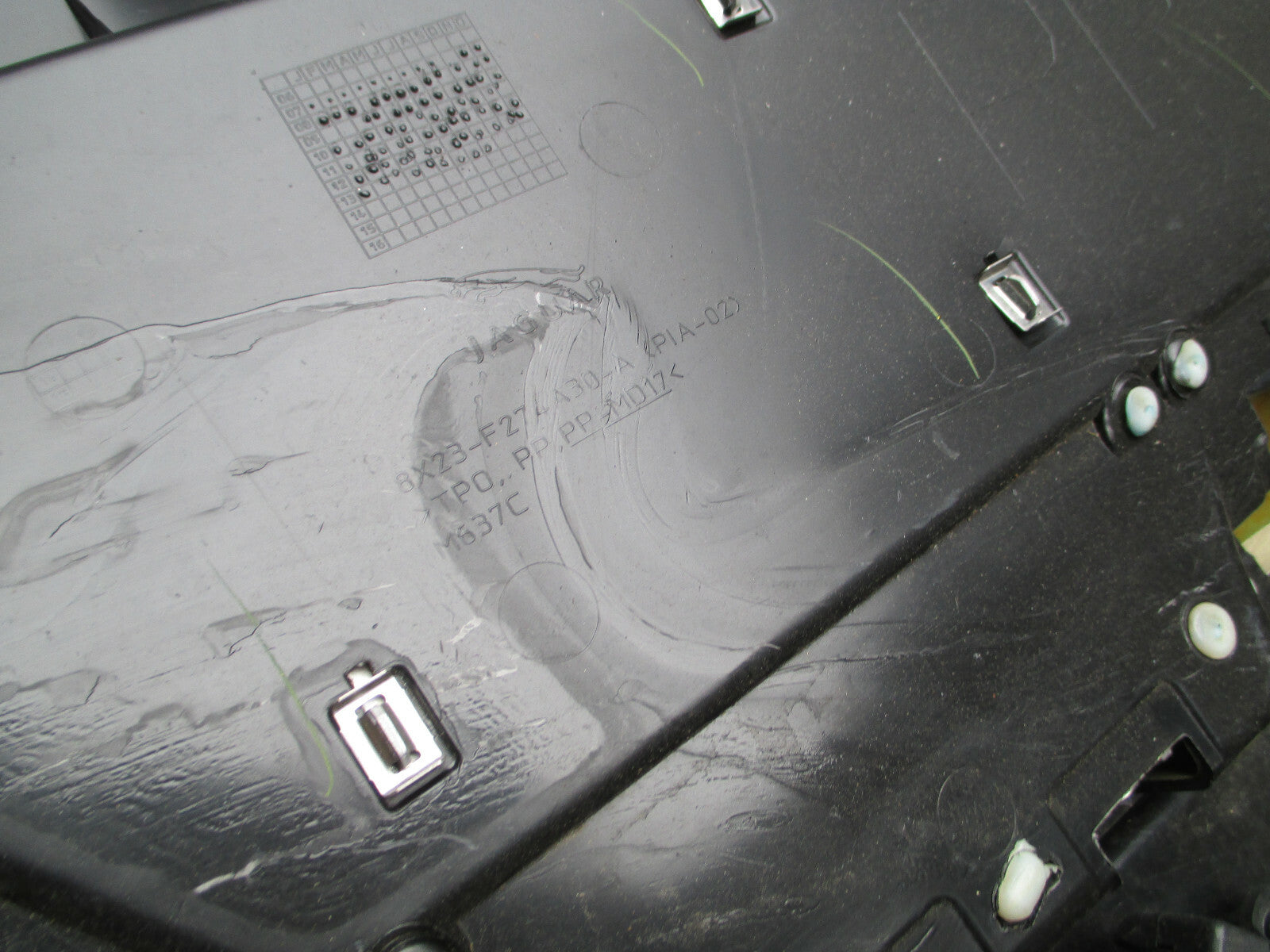 JAGUAR XF 2013 FACELIFT DRIVER SIDE REAR DOOR CARD PLASTIC PANEL ONLY