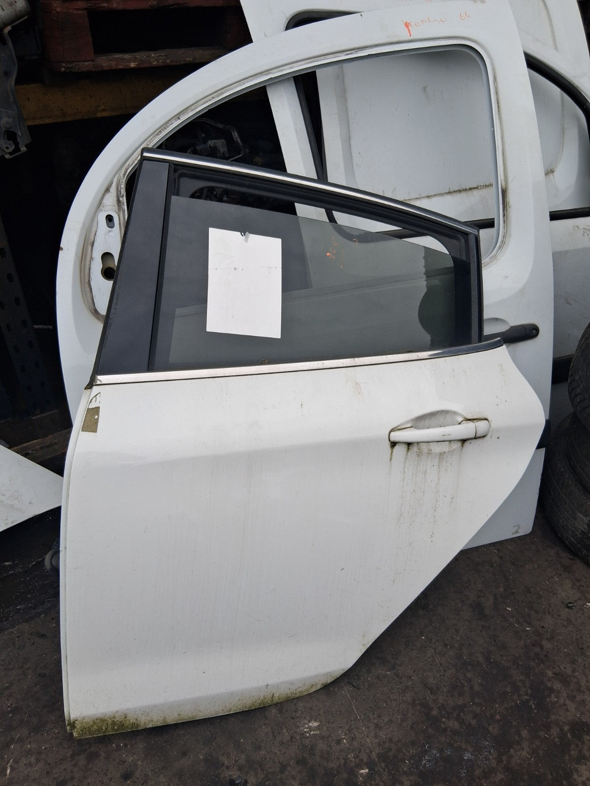 2017 PEUGEOT 208 5 DOOR NSR PASSENGER SIDE REAR LEFT COMPLETE DOOR WHITE EVL