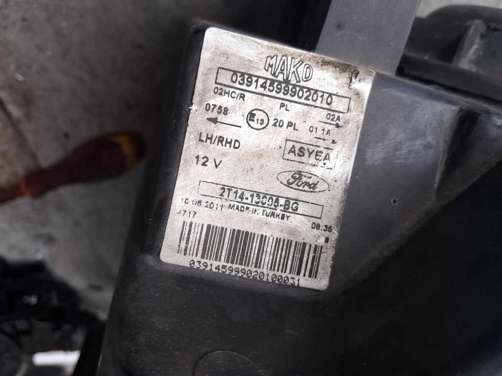 2011 FORD TRANSIT CONNECT MK1 NSF PASSENGER SIDE FRONT HEADLIGHT 2T1413005BG
