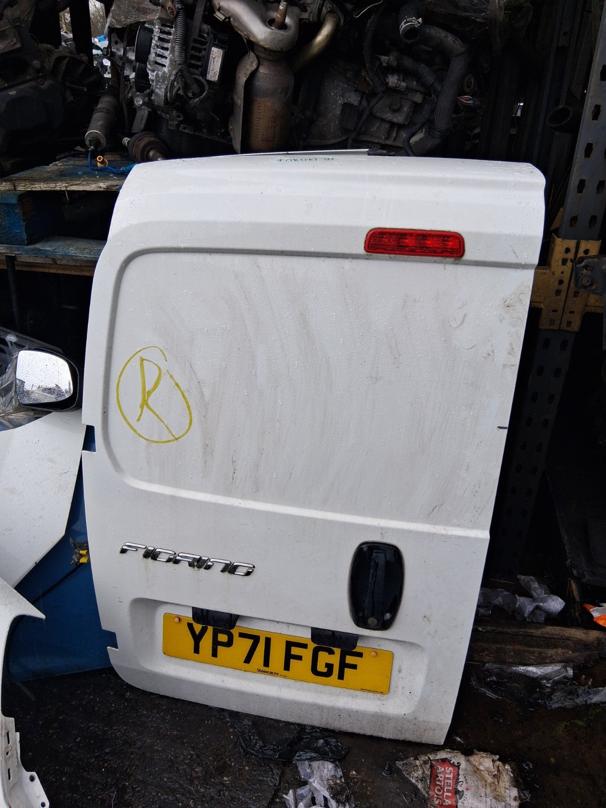 2021 FIAT FIORINO MK3 NSR PASSENGER SIDE REAR LEFT COMPLETE DOOR WHITE