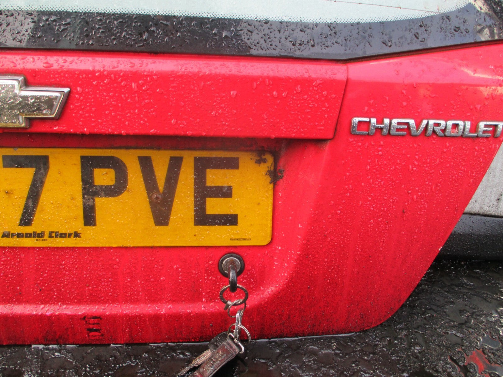 CHEVROLET KALOS 2007 REAR BACK BOOT LID TAILGATE HATCH GLASS WIPER RED