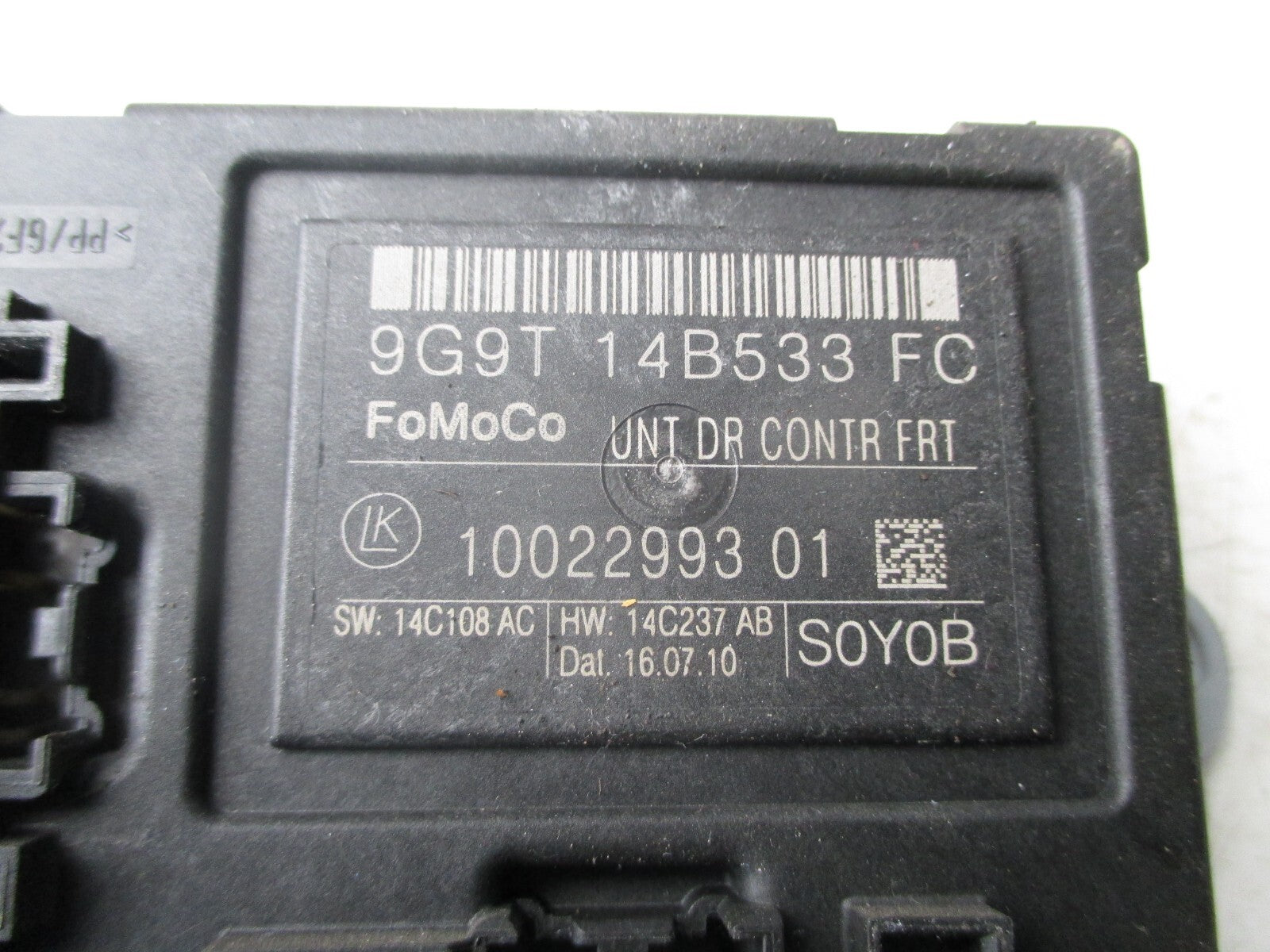 FORD MONDEO MK4 2010 NSF PASSENGER FRONT DOOR CONTROL MODULE 9G9T-14B533-FC