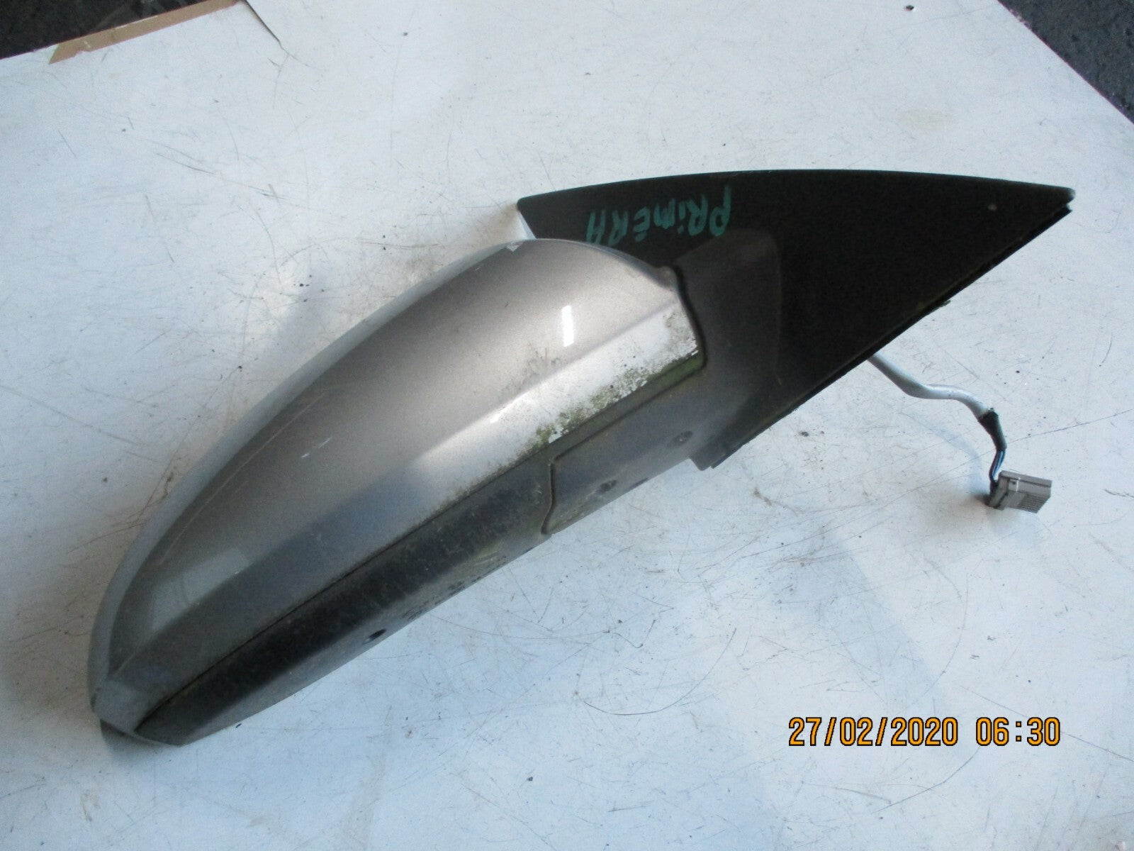 NISSAN PRIMERA 2005 OS DRIVER SIDE ELECTRIC DOOR WING MIRROR SILVER 96301-AU372