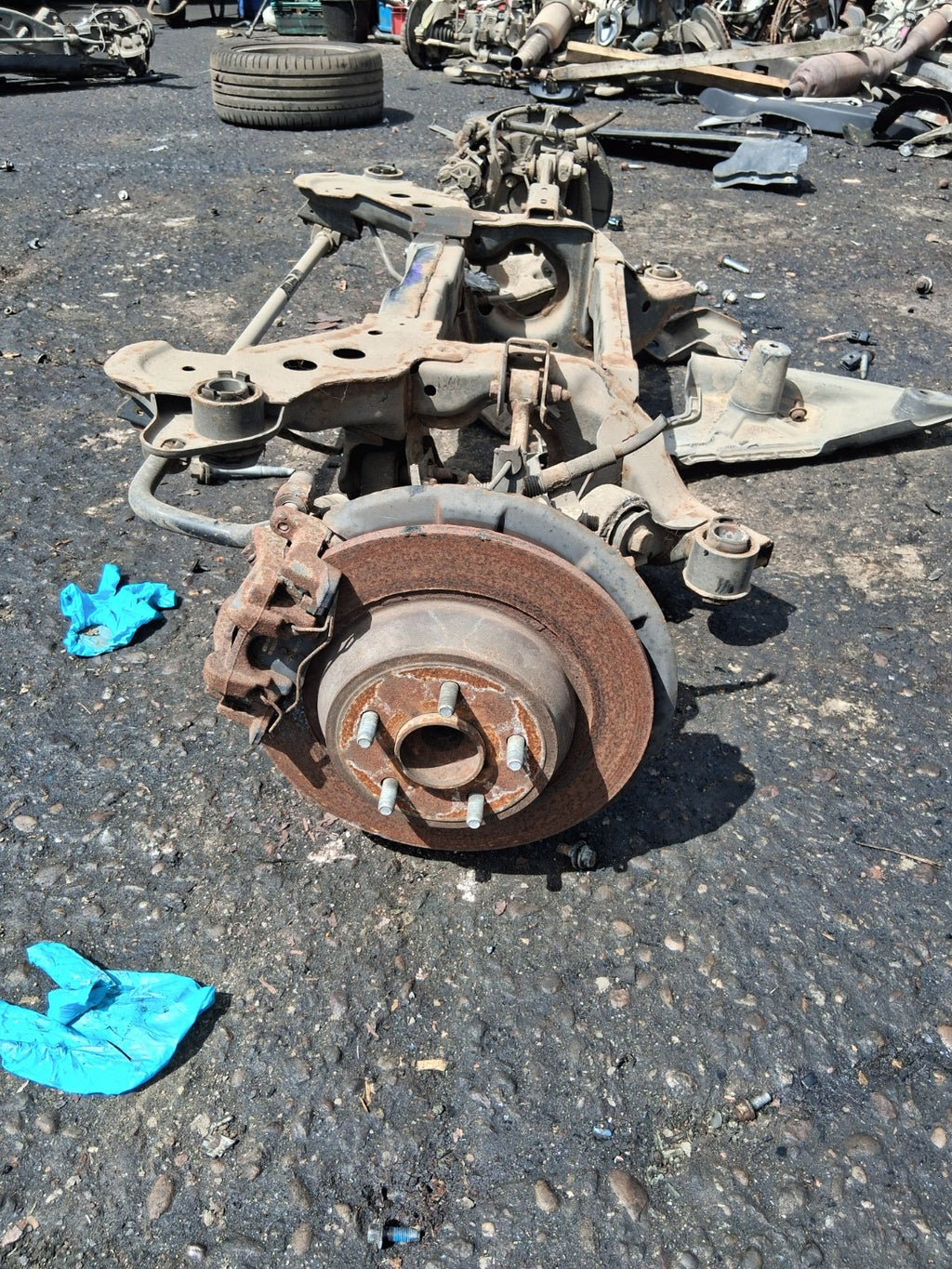 2017 FORD MONDEO MK5 HATCHBACK REAR COMPLETE AXLE DISCS TYPE ASSEMBLY