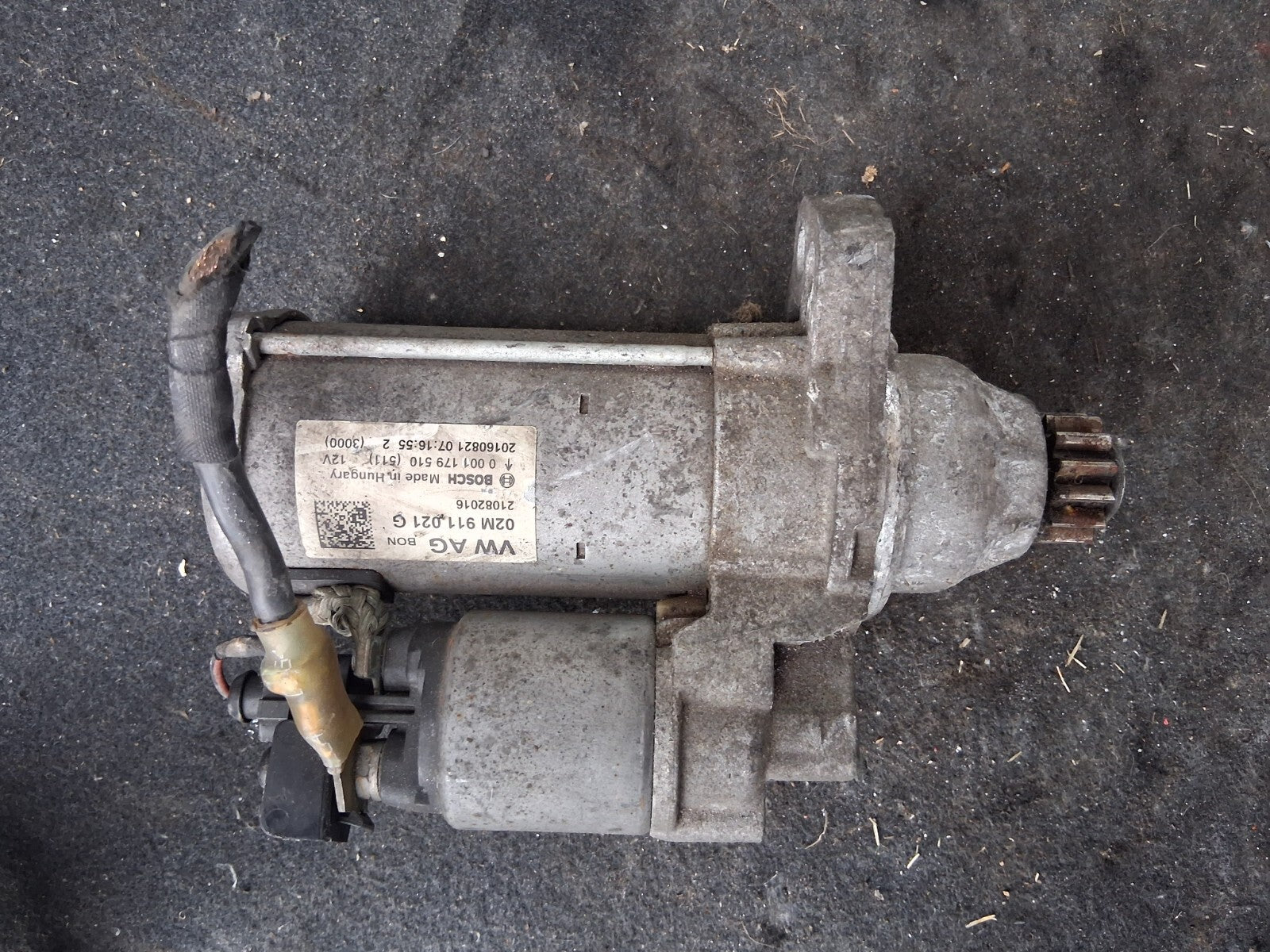 2017 VW VOLKSWAGEN POLO MK5 1.0 PETROL STARTER MOTOR 02M911021G