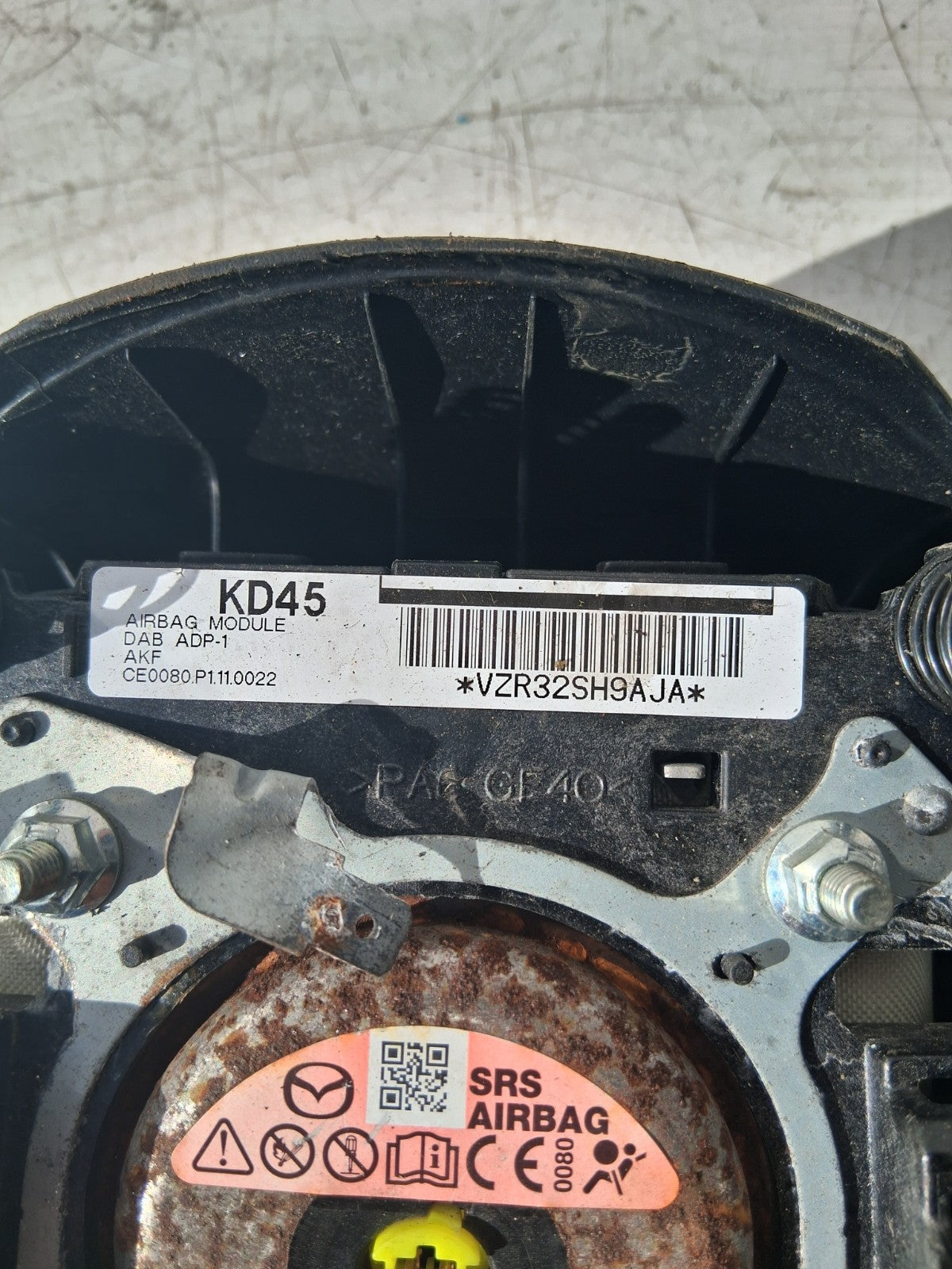 2013 MAZDA CX5 STEERING WHEEL AIRBAG UNIT CE0080P1110022