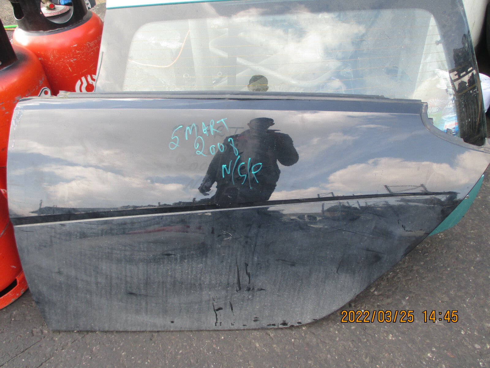 SMART FORTWO 2008 OSF DRIVER SIDE DOOR BLACK