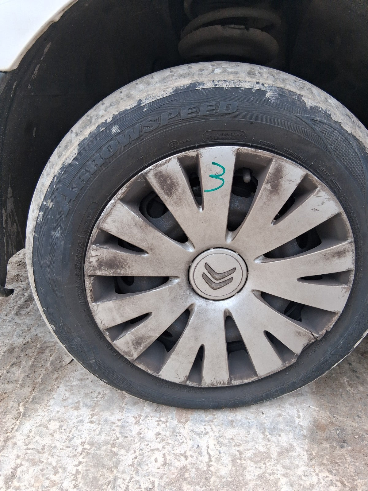 2017 CITROEN BERLINGO MK2 15 INCH STEEL WHEEL WITH TYRE 195/65R15