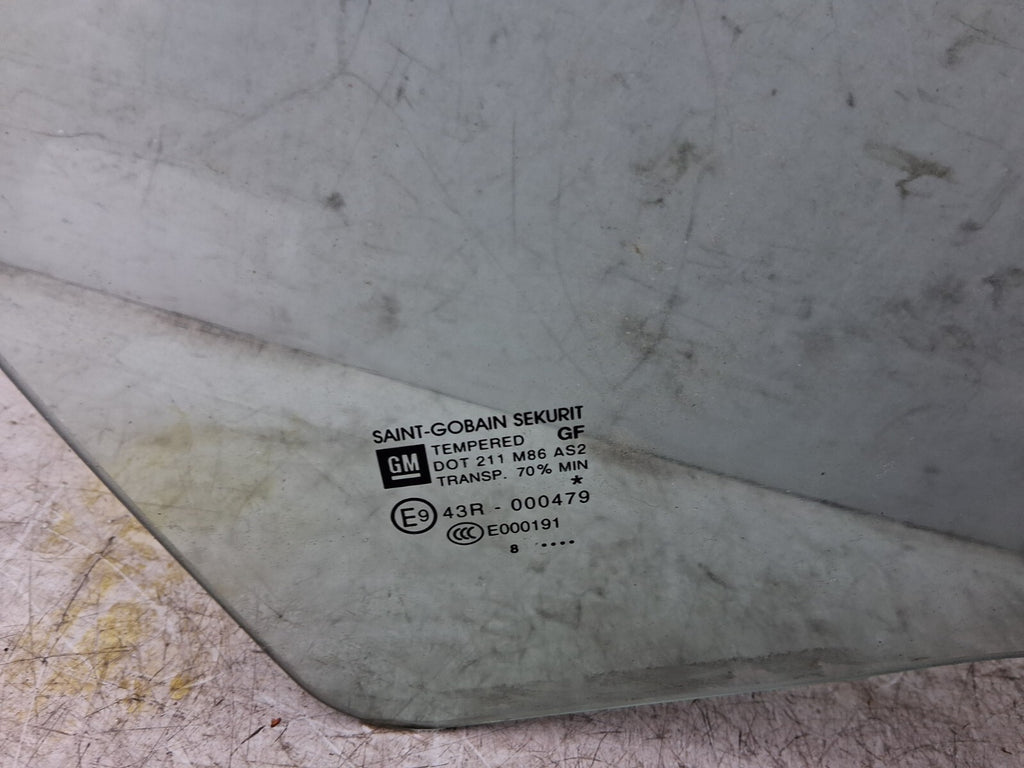 VAUXHALL CORSA E 2018 OSR DRIVER SIDE REAR RIGHT WINDOW GLASS 43R000479
