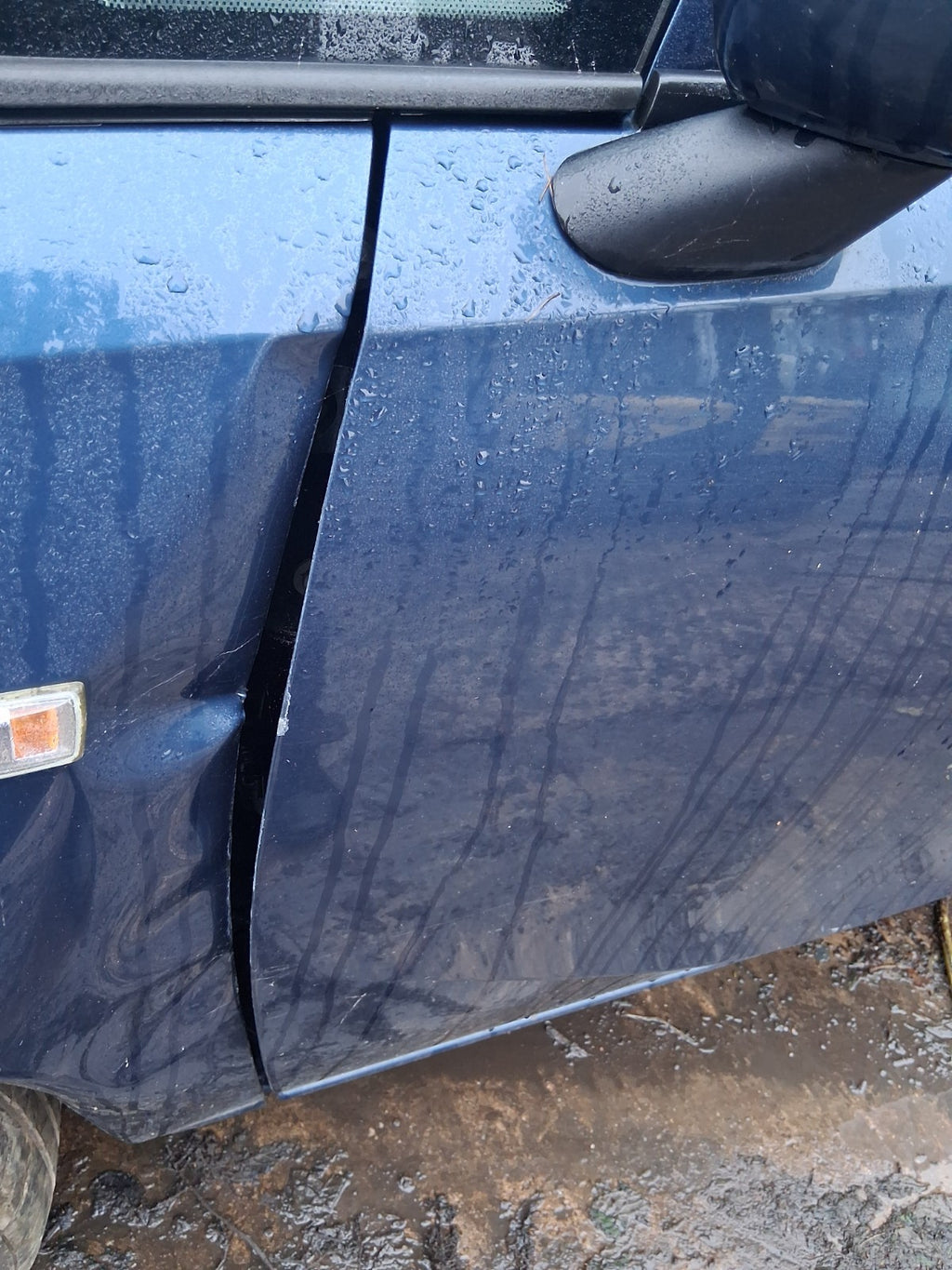 2017 VAUXHALL CORSA E NSF PASSENGER SIDE FRONT LEFT BARE DOOR DARK SEA BLUE Z22W