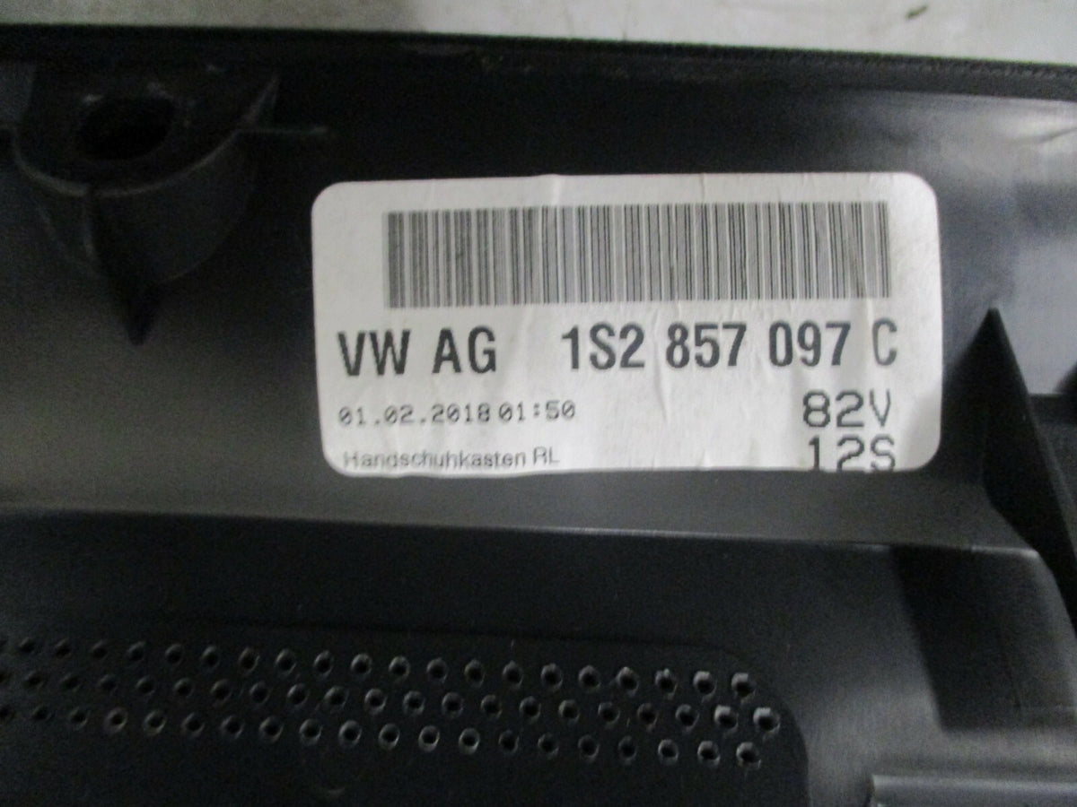 VW VOLKSWAGEN UP 2018 INTERIOR STORAGE GLOVEBOX LID COMPARTMENT 1S2857097C