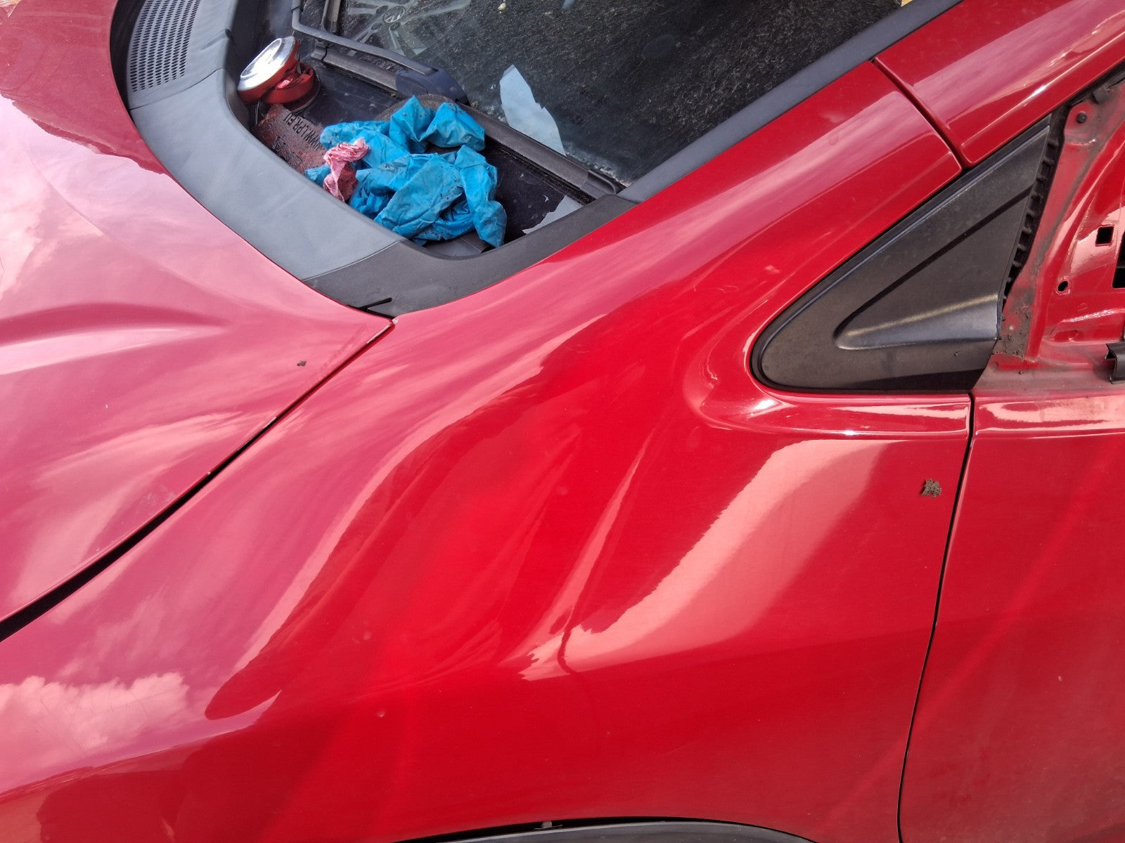 2016 HONDA CIVIC MK9 HATCHBACK NSF PASSENGER SIDE FRONT LEFT WING PANEL RED R81