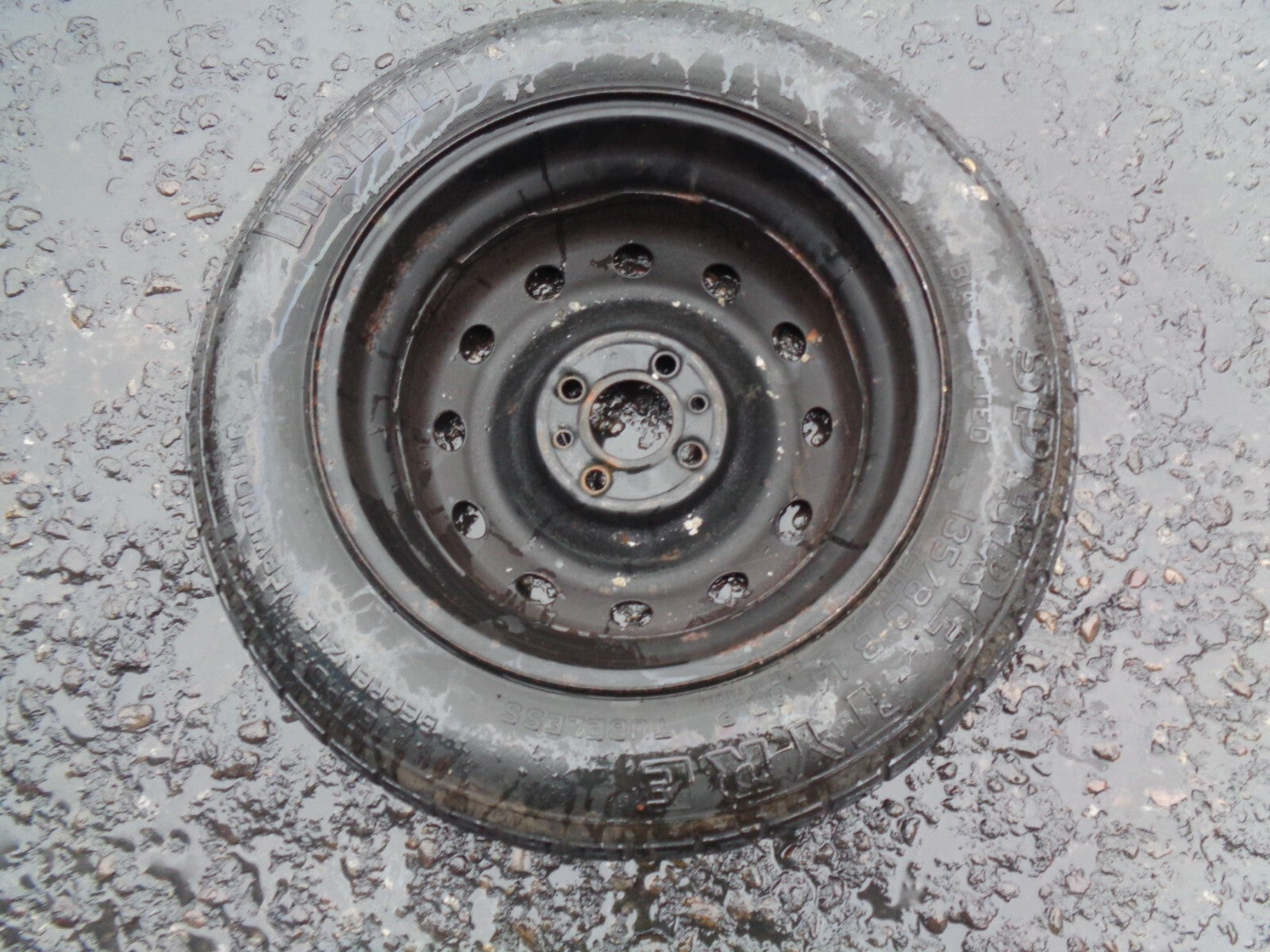 FIAT PUNTO MK2 2004 4 STUD STEEL WHEEL WITH TYRE 135/80B14