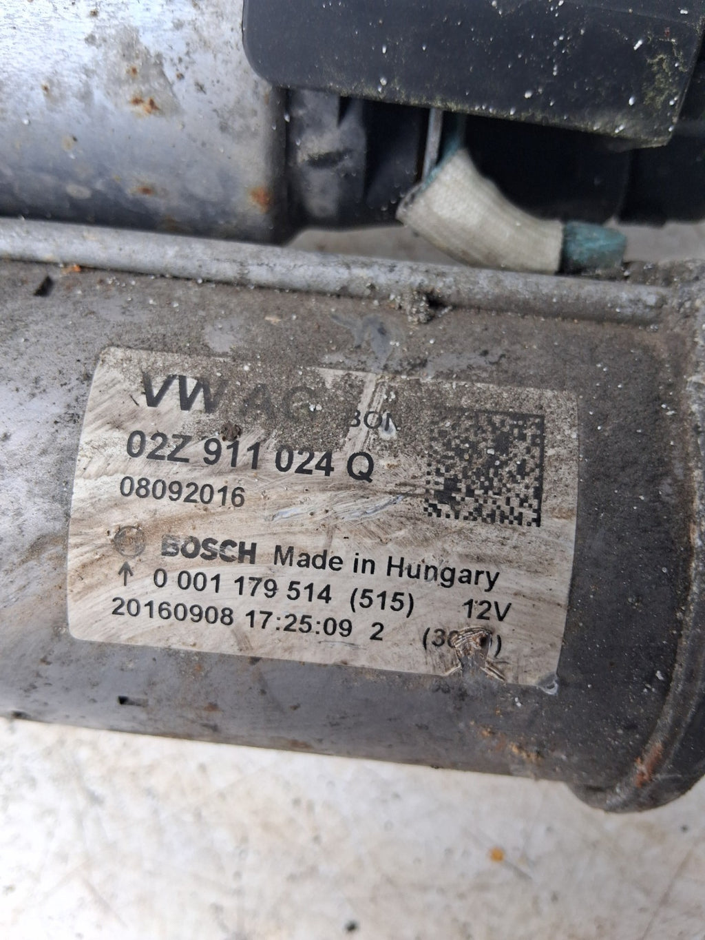 SEAT IBIZA MK4 6J 2015 1.4 PETROL STARTER MOTOR 02Z911024Q