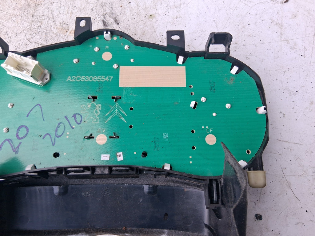 2010 PEUGEOT 207 SPEEDOMETER SPEEDO INSTRUMENT CLUSTER A2C53065547