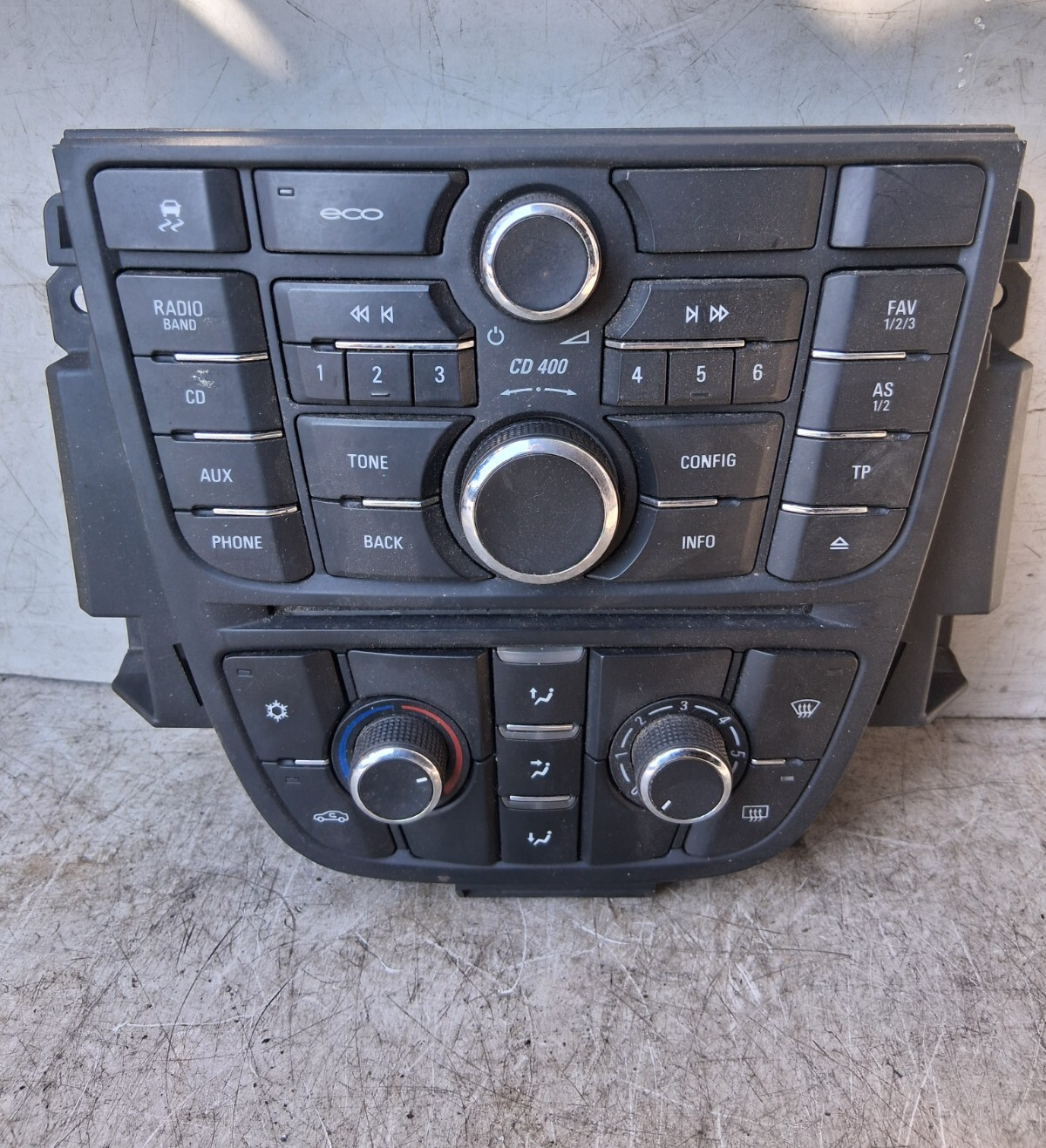 2010 VAUXHALL ASTRA J MK6 RADIO STERO WITH AC HEATER CONTROL SWITCH 13346050