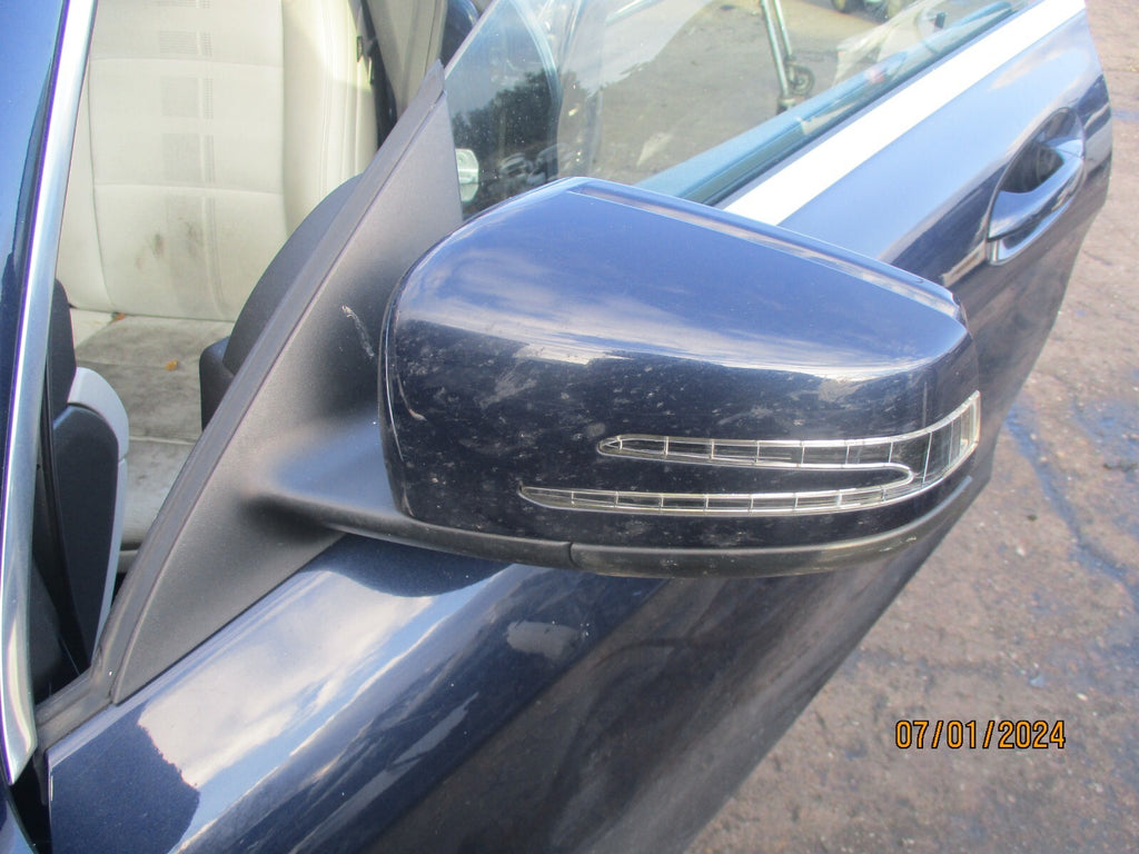 MERCEDES BENZ CLA 2016 C117 NS PASSENGER SIDE MANUAL FOLD WING MIRROR LUNAR BLUE