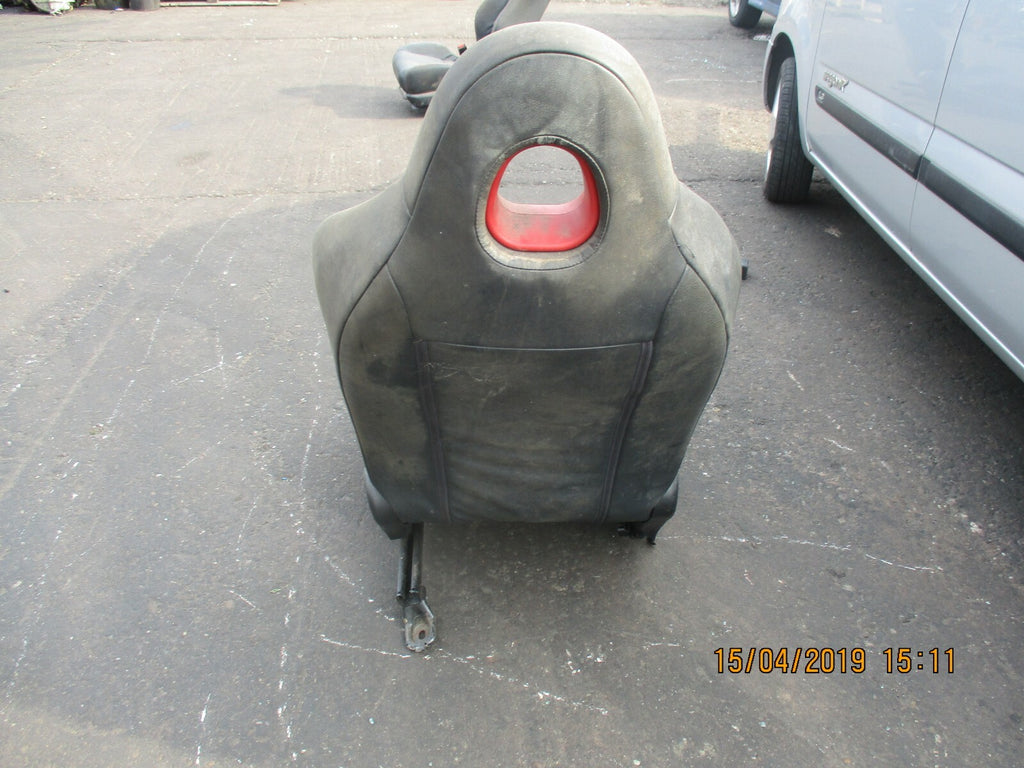 HONDA CIVIC TYPE R MK7 OSF DRIVER SIDE FRONT BLACK LEATHER SEAT