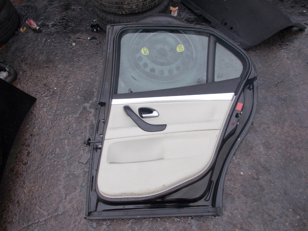 SAAB 9-3 2005 MK2 OSR DRIVER SIDE REAR DOOR & DOOR CARD 170 SAAB BLACK 12792018