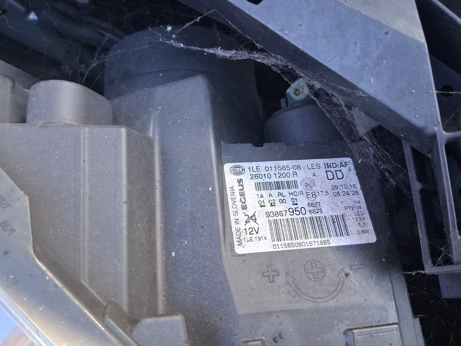 2017 VAUXHALL VIVARO MK2 OSF DRIVER SIDE FRONT RIGHT HEADLIGHT 93867950