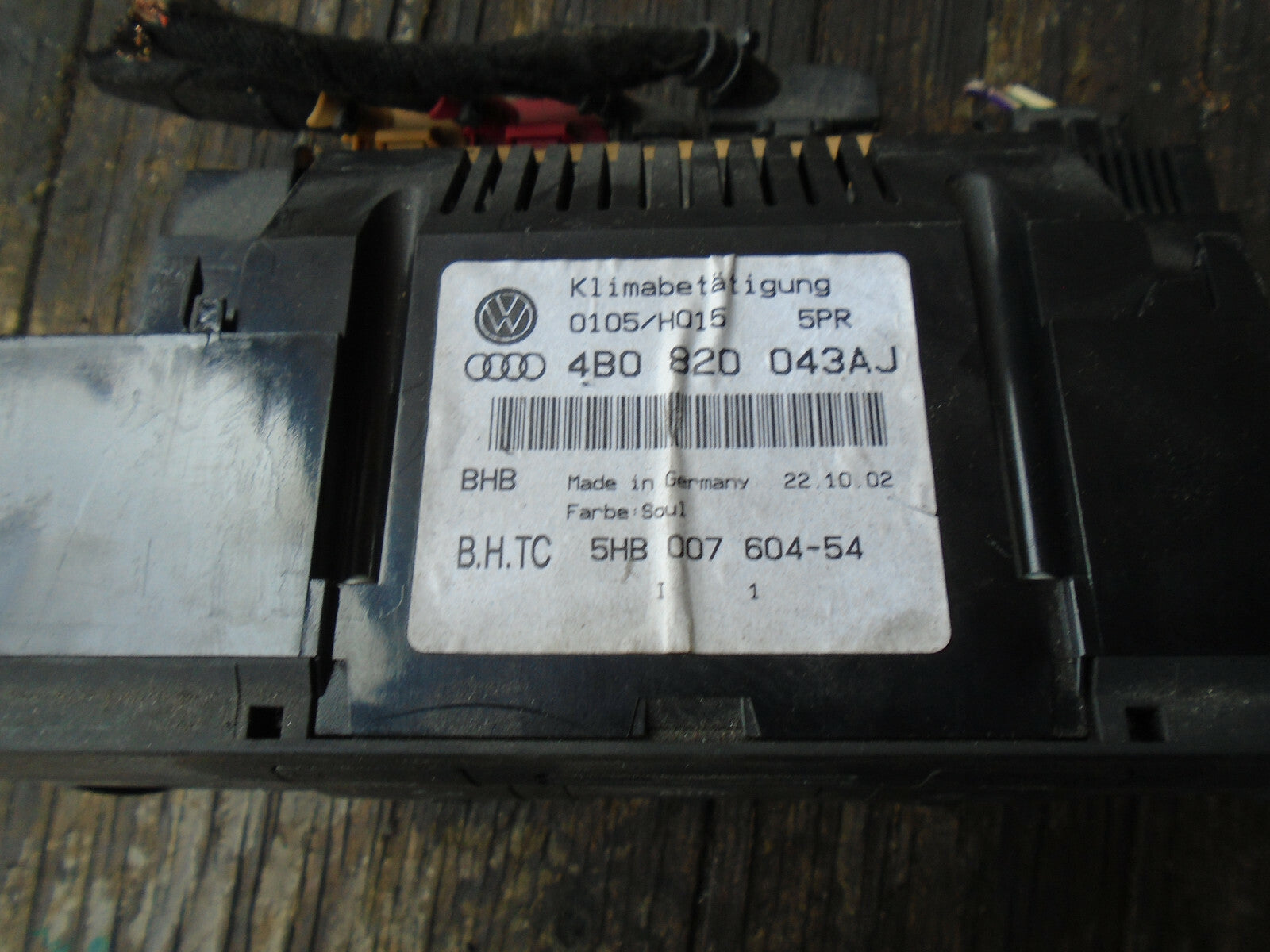AUDI A6 ALLROAD HEATER AC CLIMATE CONTROL SWITCH 4B0820043AJ