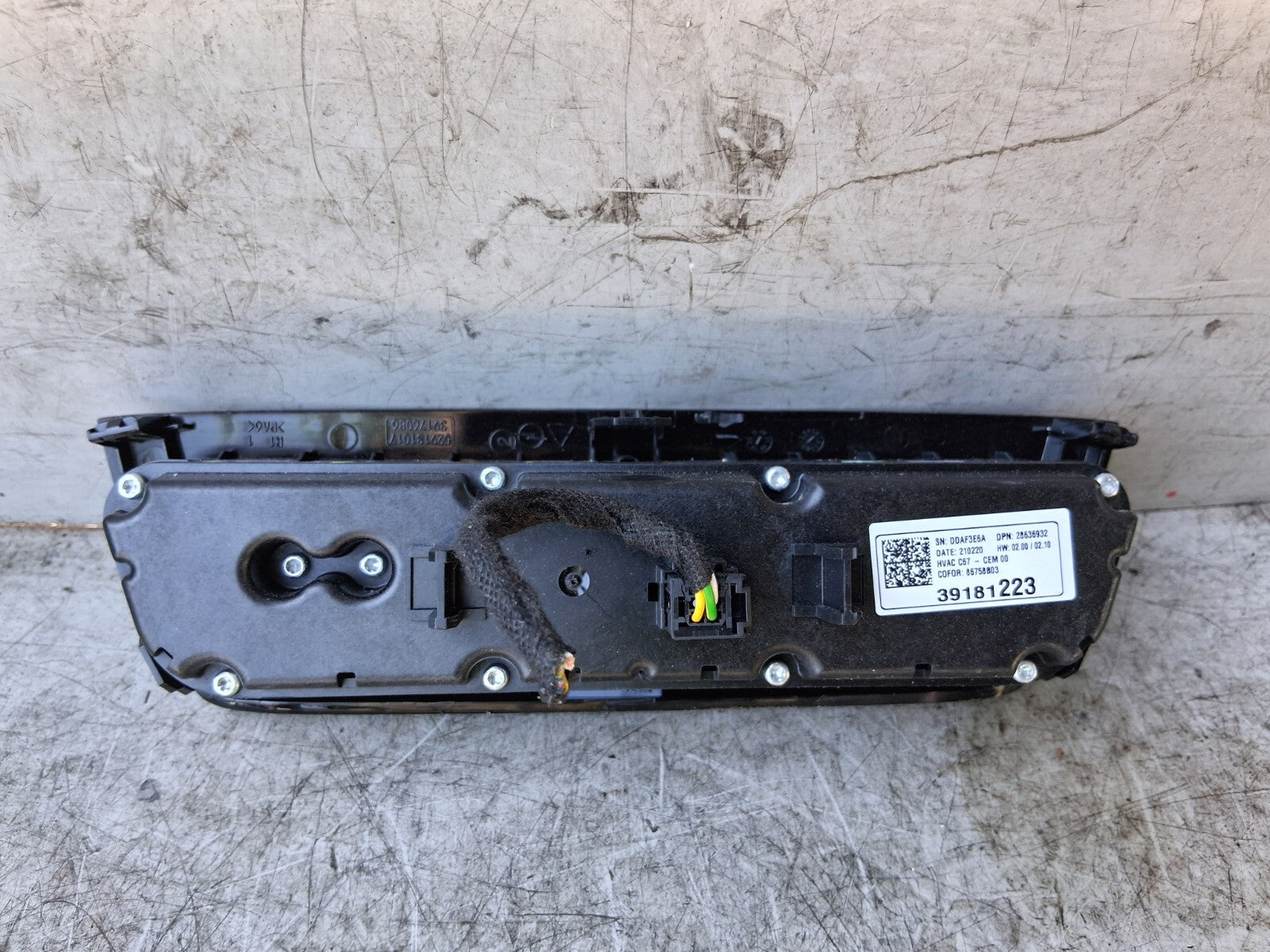 VAUXHALL CORSA F 2021 AC HEATER CLIMATE CONTROL SWITCH PANEL 39181223