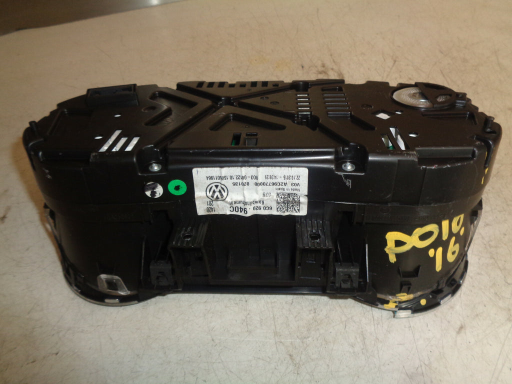VW VOLKSWAGEN POLO 2016 1.2 TSI SPEEDOMETER INSTRUMENT CLUSTER 6C0920940C