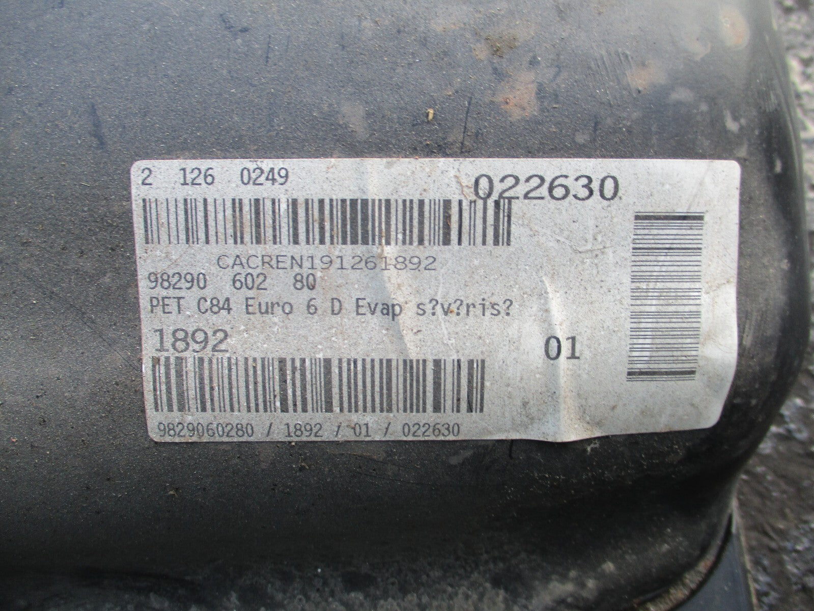 CITROEN C5 AIRCROSS 2021 1.2 PETROL FUEL TANK 9823730080