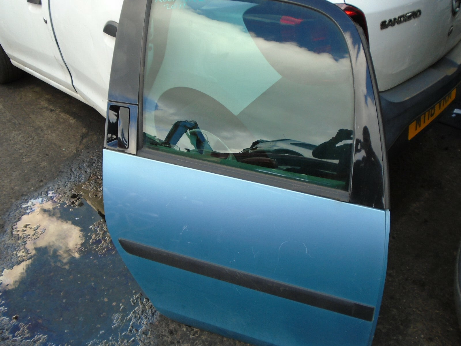 SKODA ROOMSTER 5J 2011 DRIVER SIDE REAR DOOR BLUE
