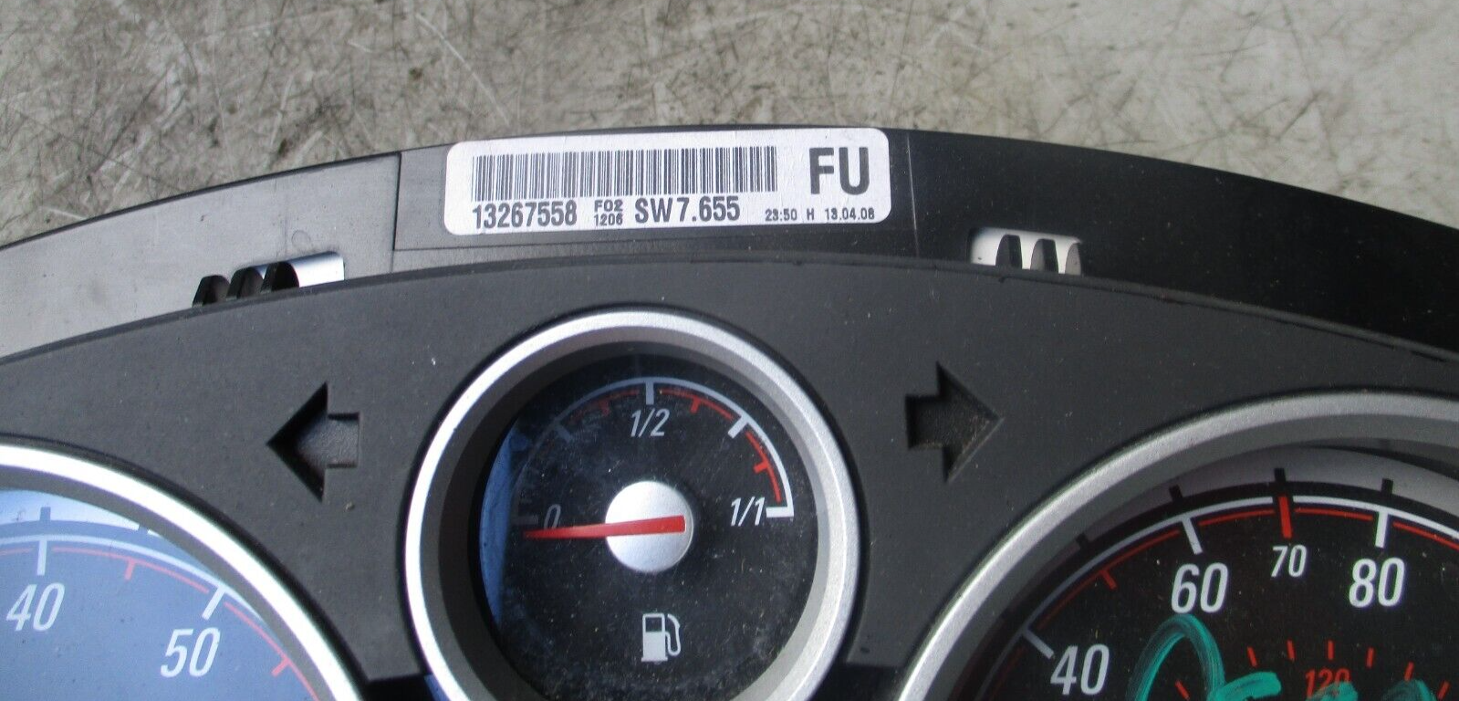 VAUXHALL ASTRA 2008 SPEEDOMETER INSTRUMENT CLUSTER 13267558