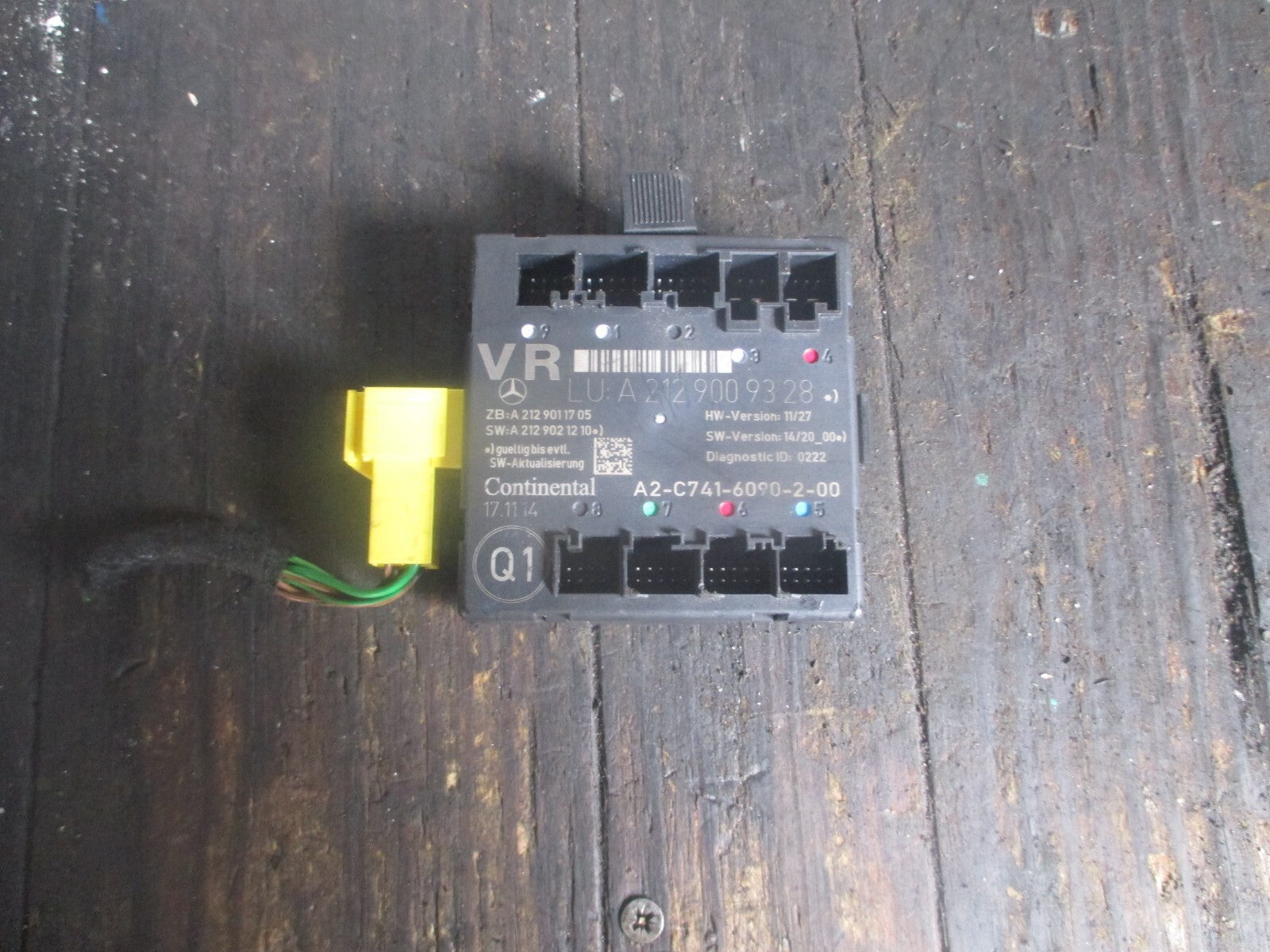 MERCEDES-BENZ C CLASS 2014 OSF FRONT DOOR CONTROL MODULE A2129009328