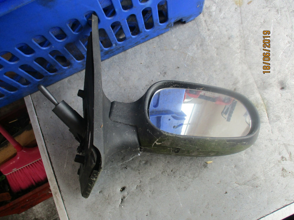 RENAULT CLIO MK2 2003 DRIVER OFF SIDE WING MIRROR BLACK