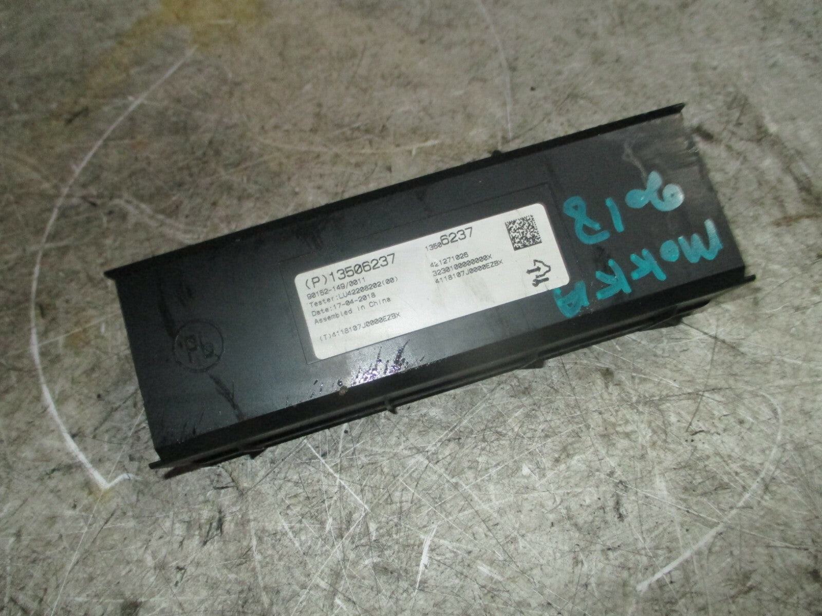 2018 VAUXHALL MOKKA X AC HEATER CLIMATE CONTROL MODULE ECU 13506237
