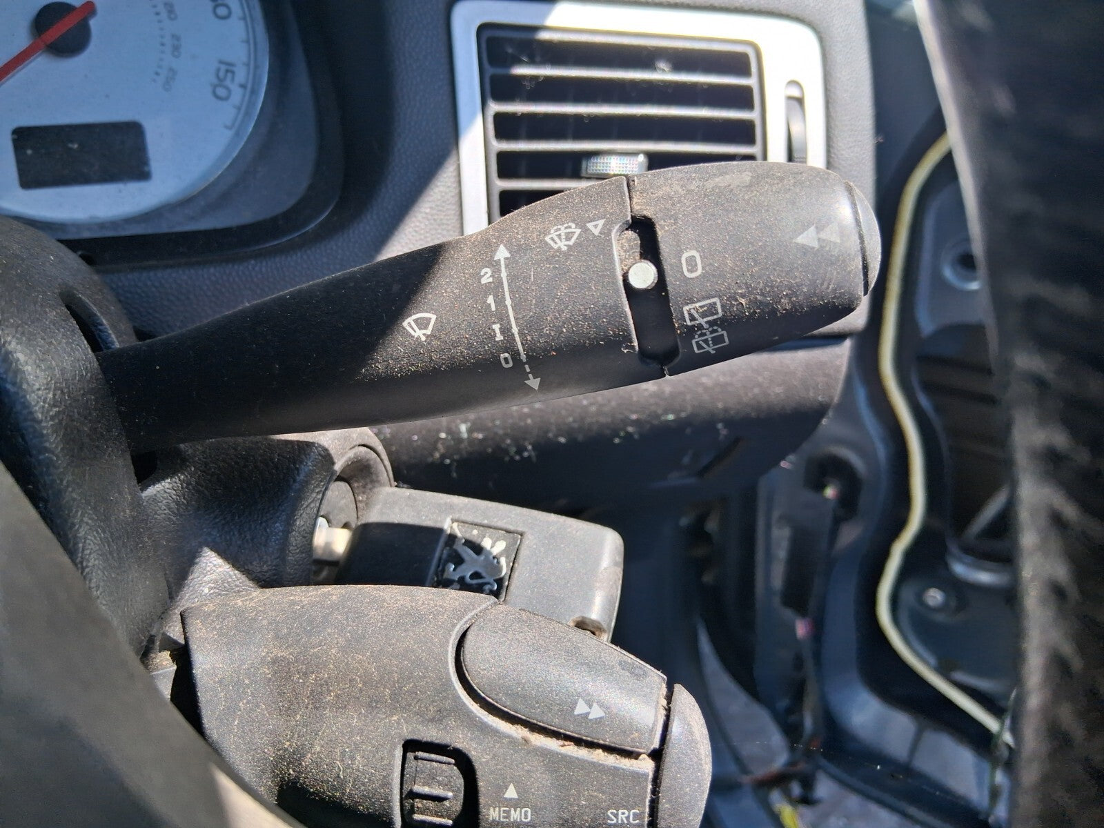 2006 PEUGEOT 307 INDICATOR WIPER COMBINATION SWITCH STALK SQUIB RING