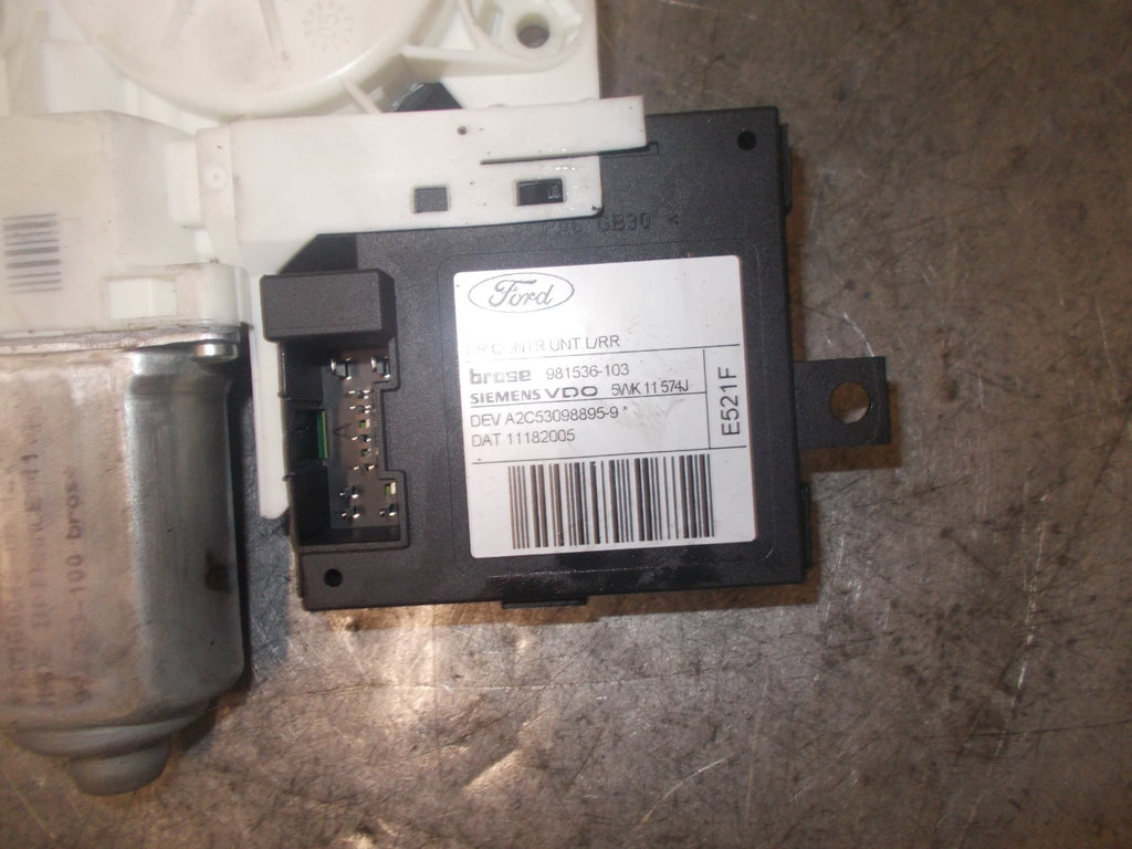 FORD FOCUS C-MAX 2005 NSR PASSENGER SIDE REAR WINDOW REGULATOR 981536103