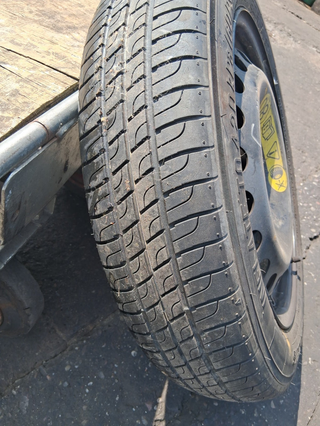 2016 FORD C MAX MK2 16 INCH SPACE SAVER SPARE WHEEL WITH TYRE 125/80R16